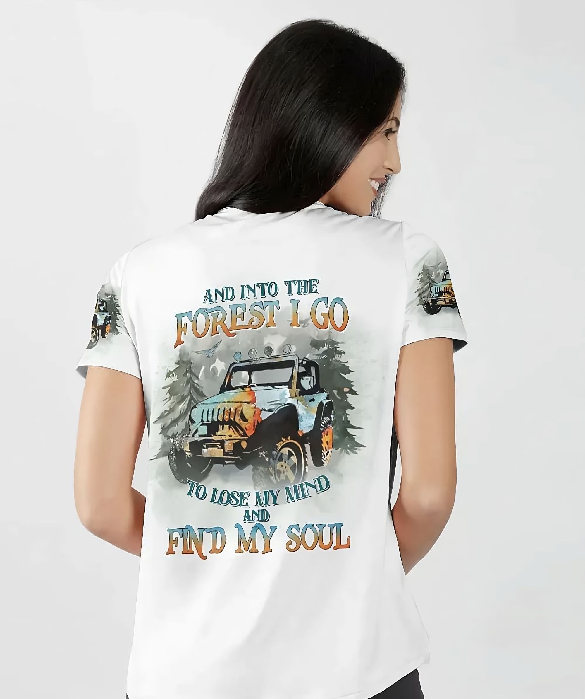 and-into-the-forest-to-lose-my-mind-jeep-girl-all-over-print-women-v-neck-t-shirt