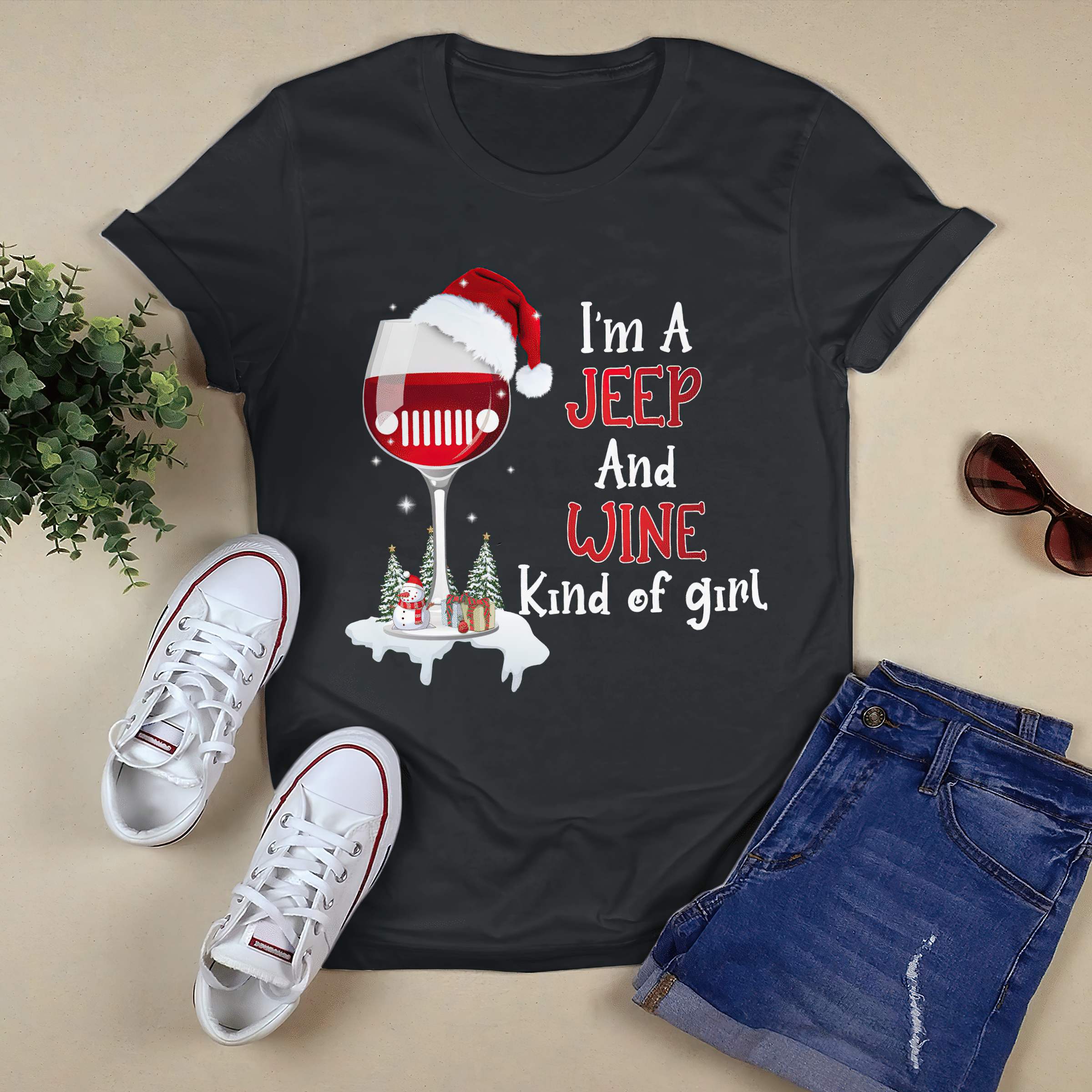 wine-jeep-christmas-t-shirt