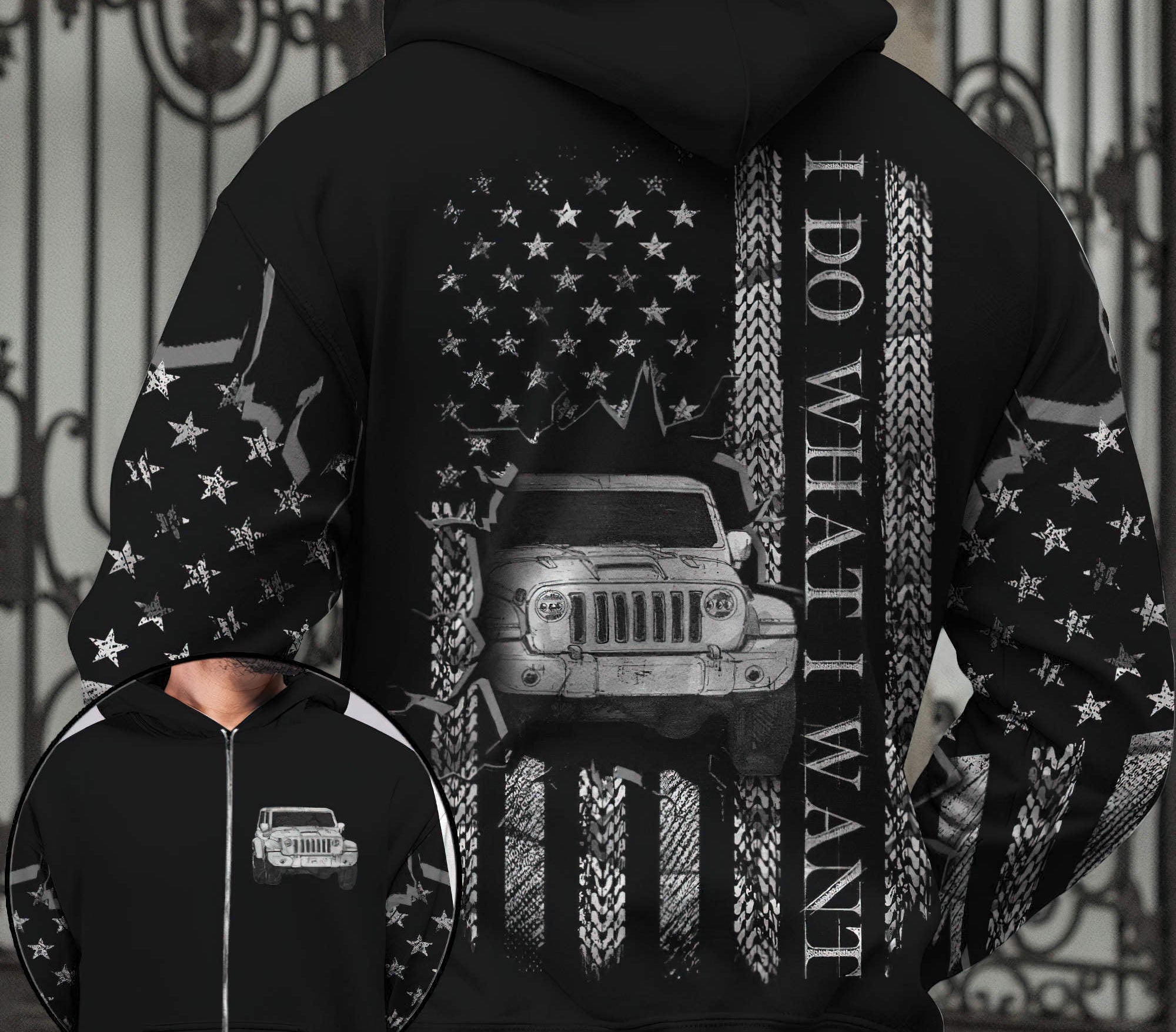 jeep-flag-i-do-what-i-want-bw-hoodie