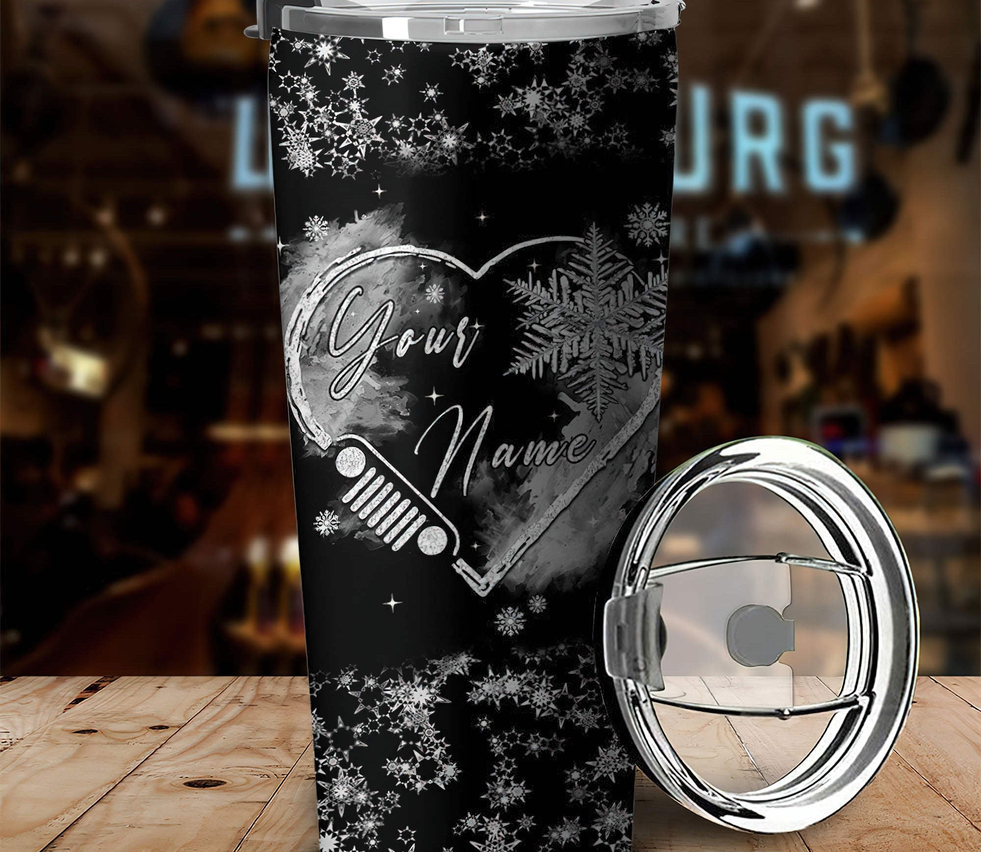 personalized-jeep-girl-heart-snowflake-tumbler