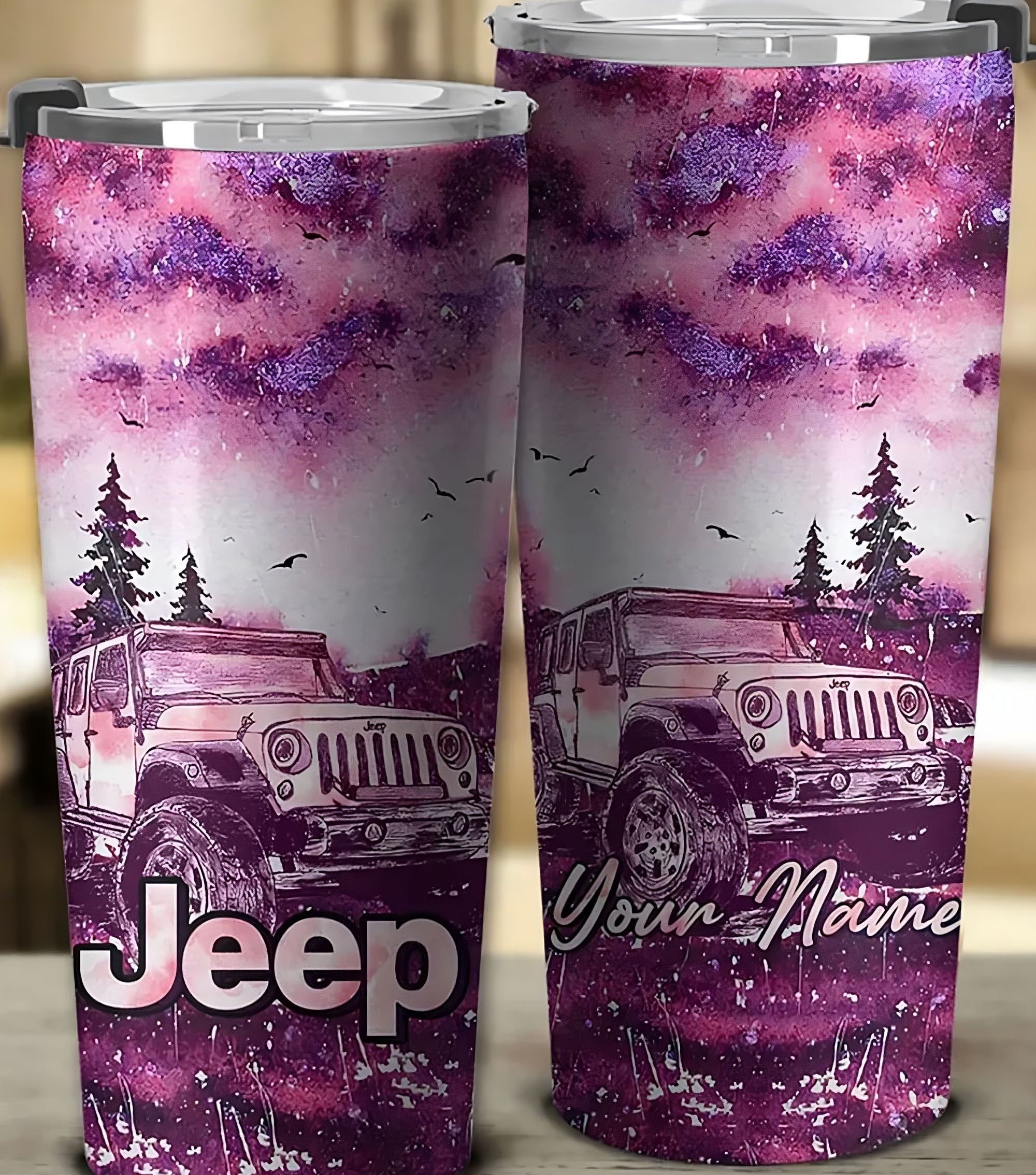 personalized-jeep-forest-art-tumbler