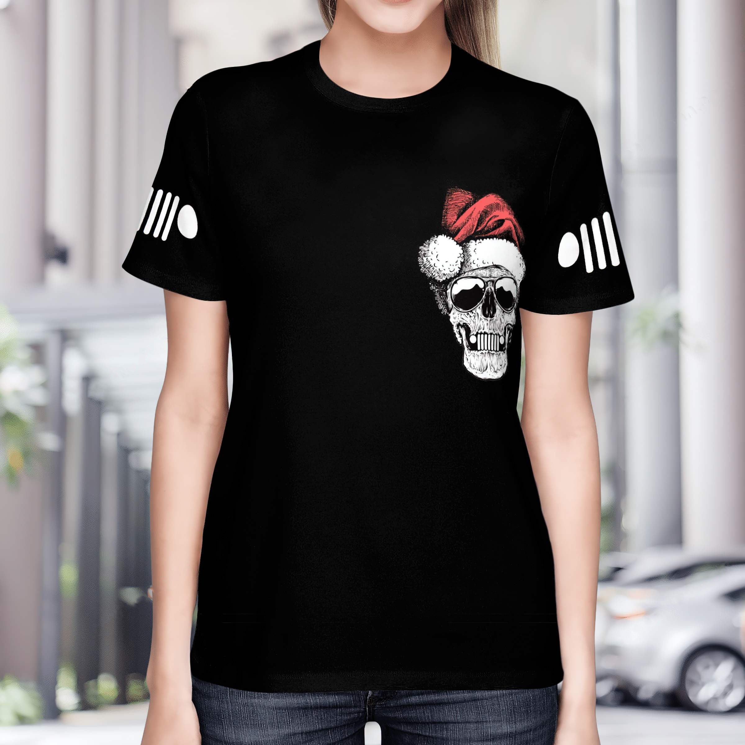 skull-jeep-christmas-t-shirt