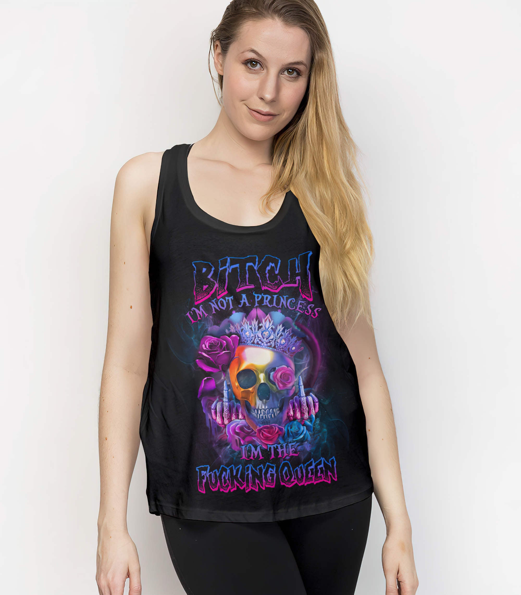 im-the-fking-queen-rose-skull-all-over-print-tank-top