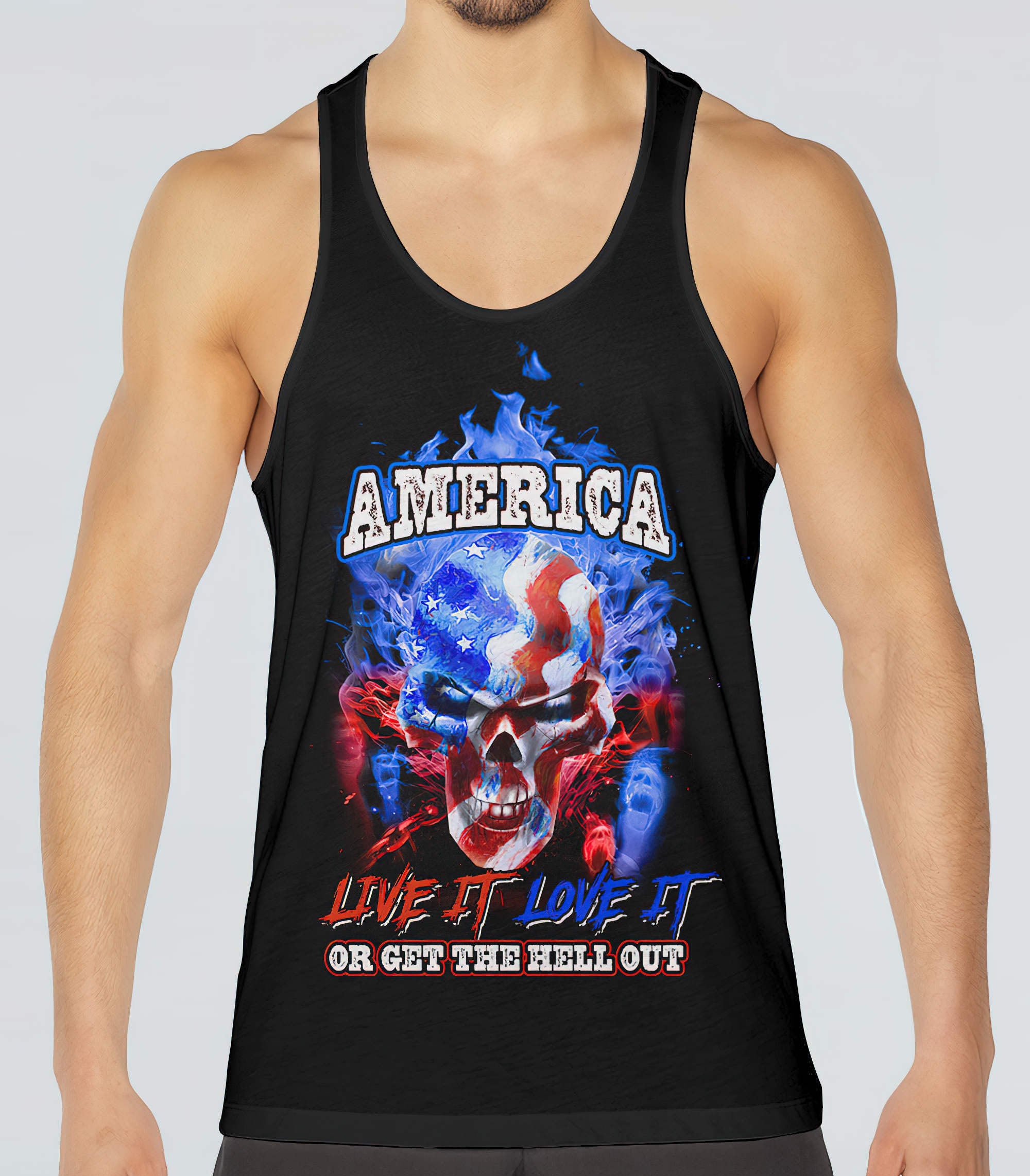 america-live-it-love-it-or-get-the-hell-out-skull-all-over-print-tank-top