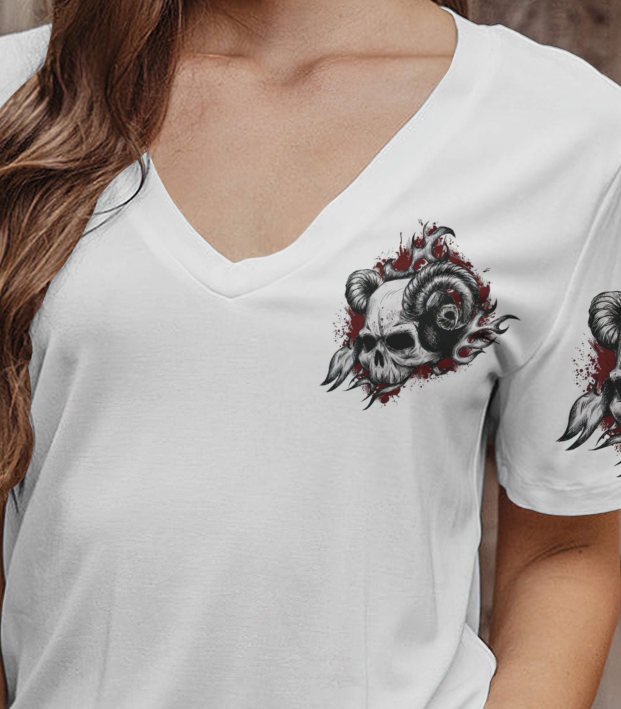 love-me-like-my-demons-do-skull-all-over-print-1-women-v-neck-t-shirt