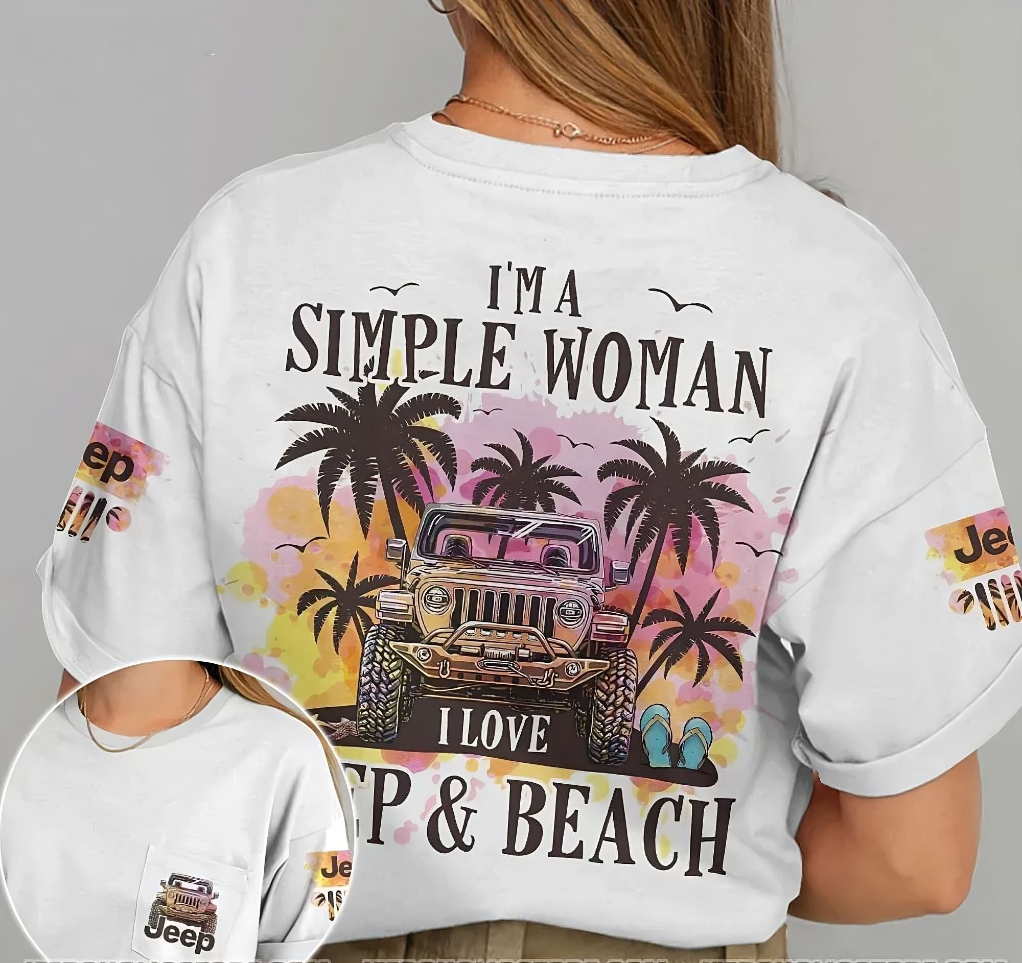 im-a-simple-woman-i-love-jeep-and-beach-all-over-print-brown-t-shirt