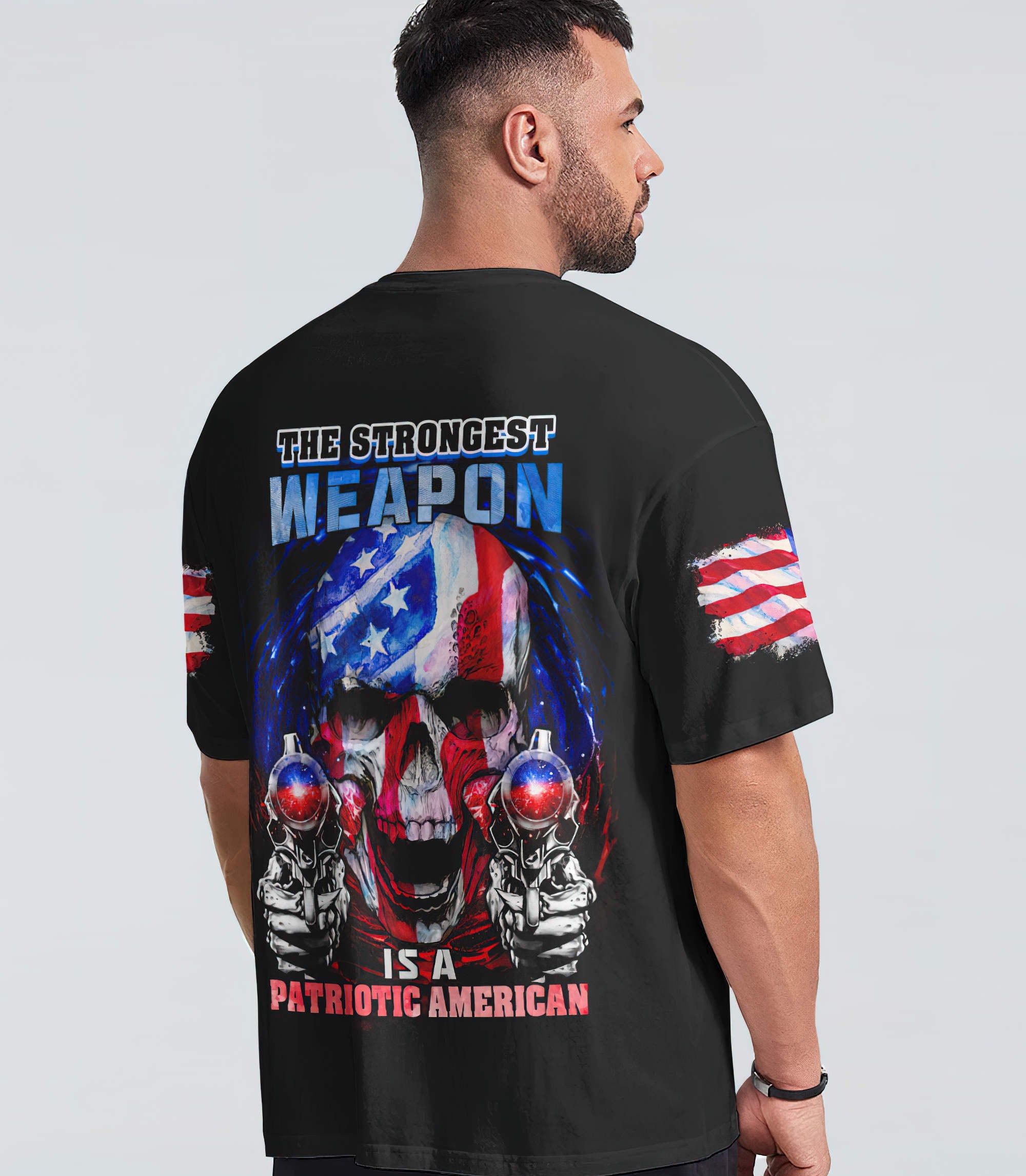 the-strongest-weapon-patriotic-skull-all-over-print-t-shirt