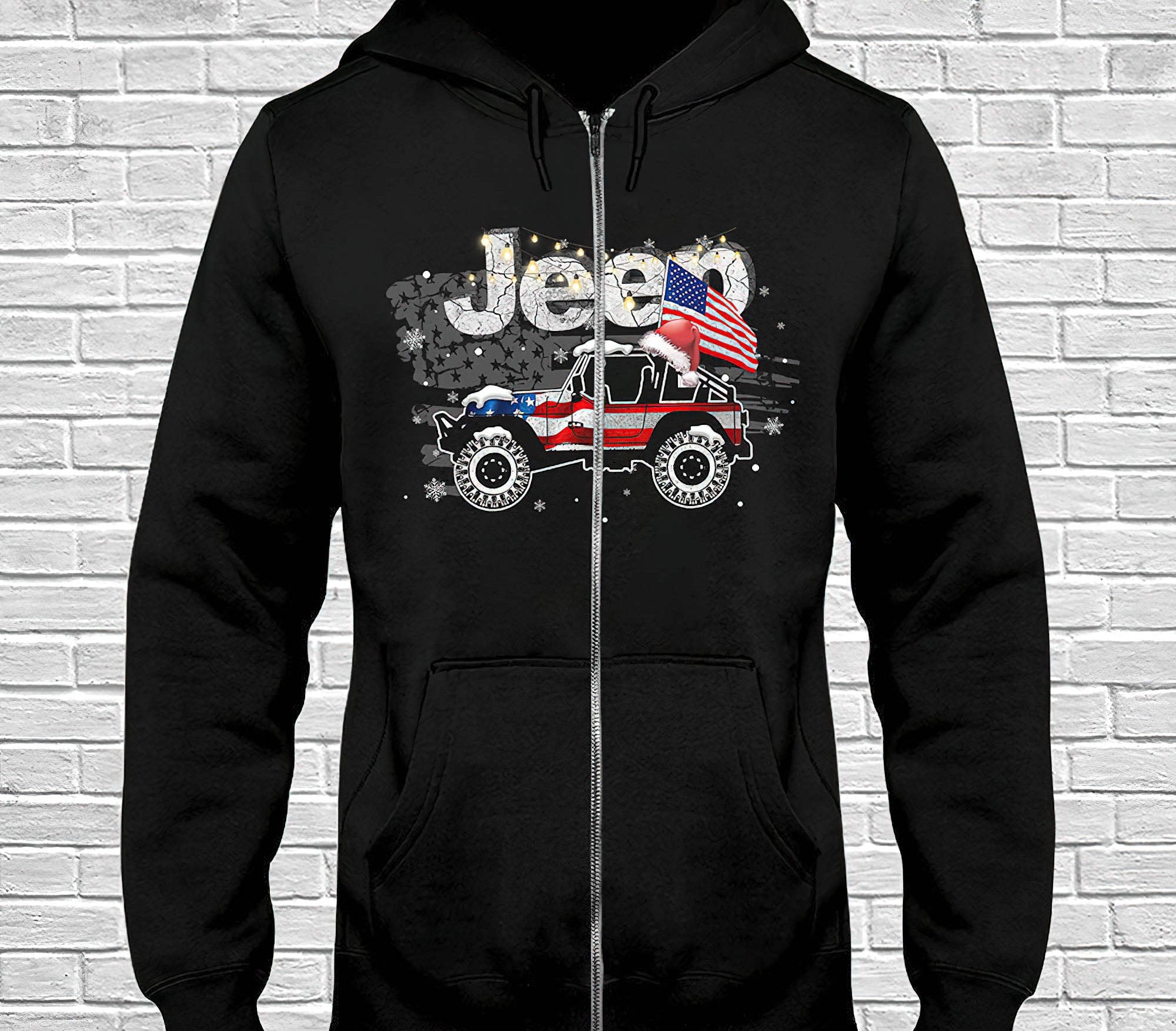 jeep-flag-christmas-1-sided-hoodie