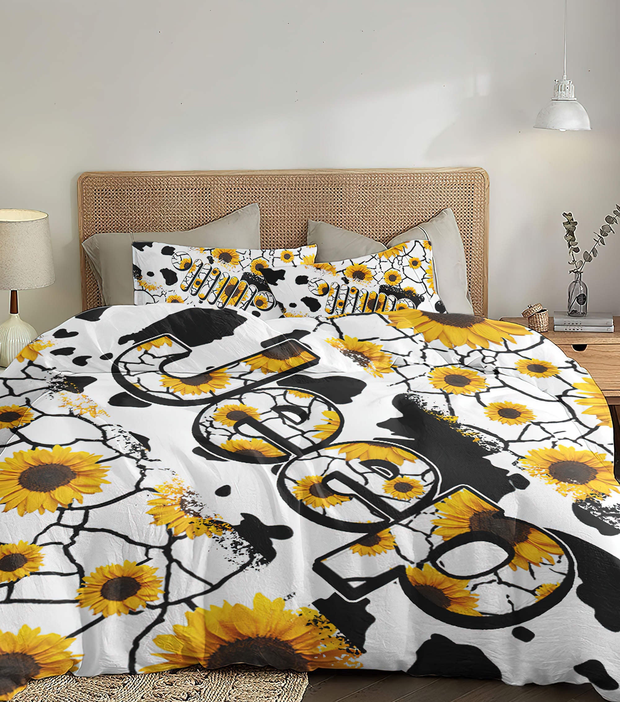 jeep-sunflower-cowhide-bedding-set