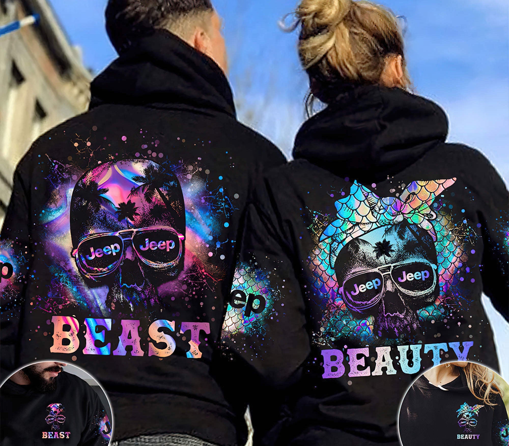 jeep-skull-beast-beauty-couple-hoodie