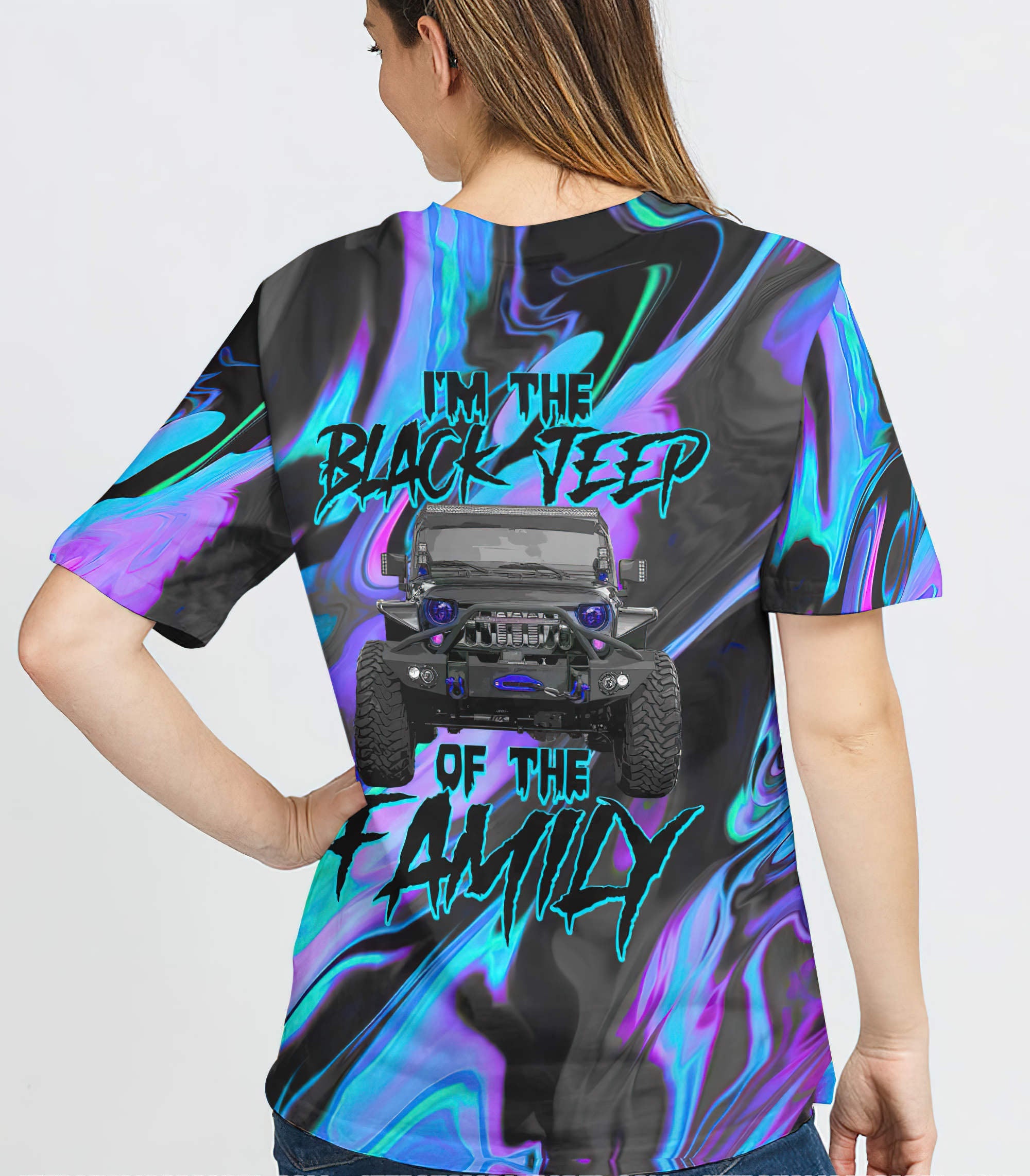 im-the-black-jeep-of-the-family-hologram-t-shirt