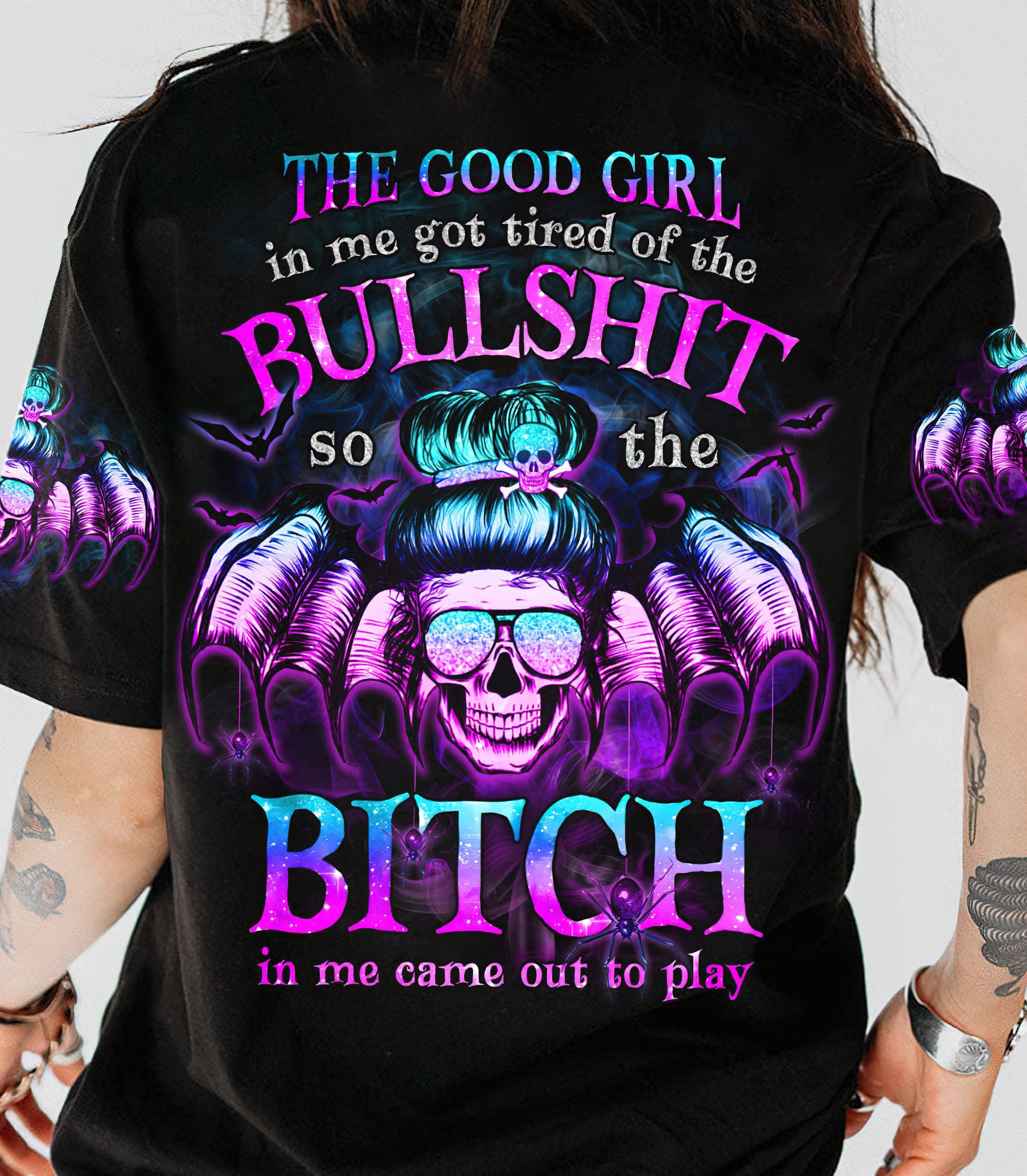 the-good-girl-in-me-got-tired-skull-halloween-all-over-print-t-shirt