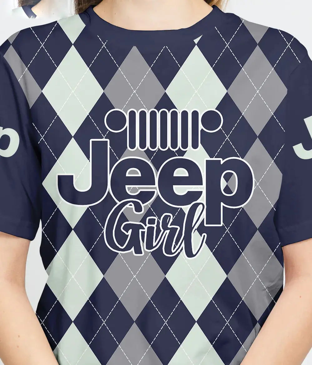 jeep-girl-argyle-pattern-t-shirt