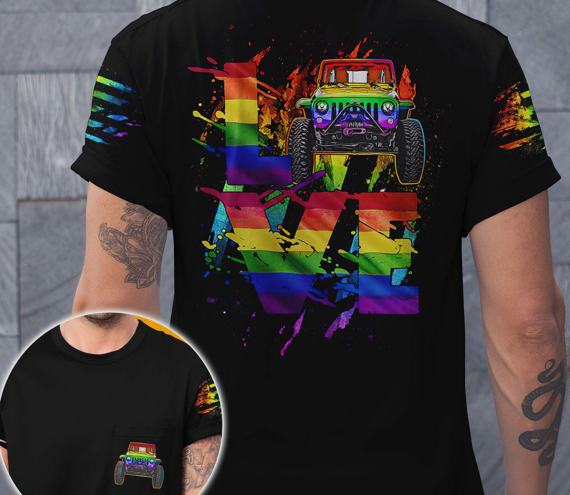 jeep-love-rainbow-couple-t-shirt