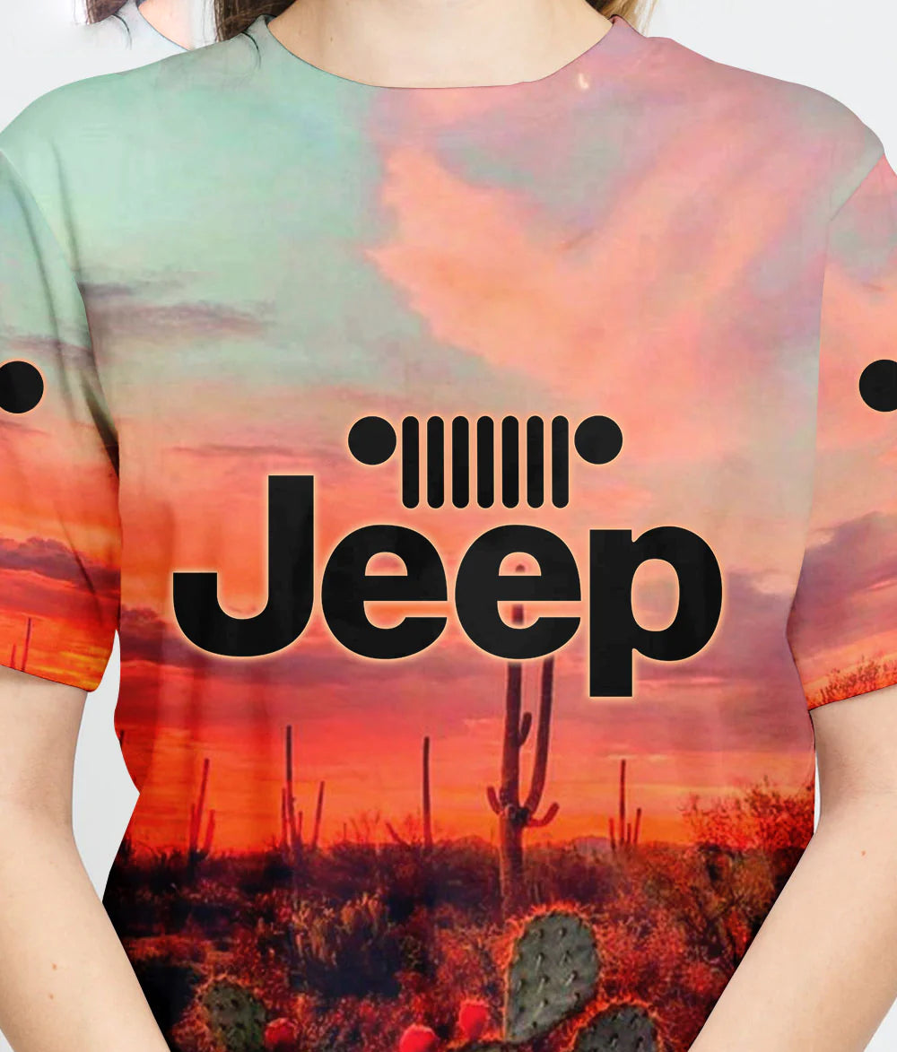 on-a-dark-desert-highway-jeep-t-shirt