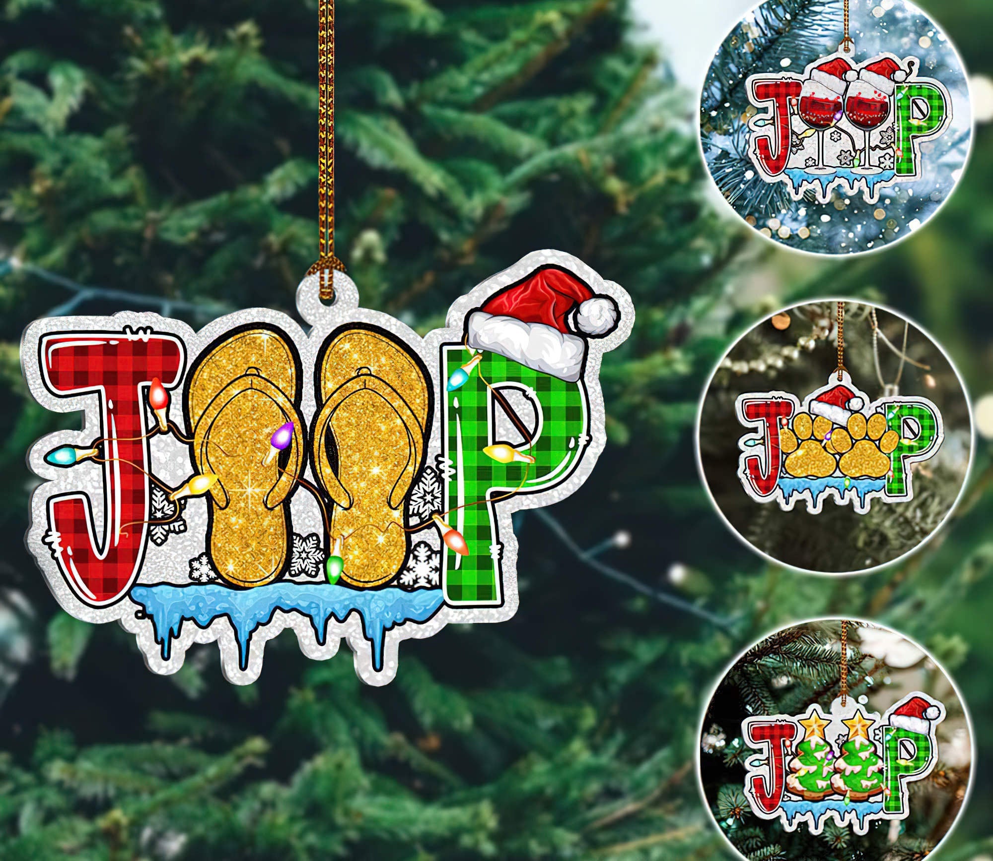 jeep-dog-wn-flip-flop-christmas-ornaments