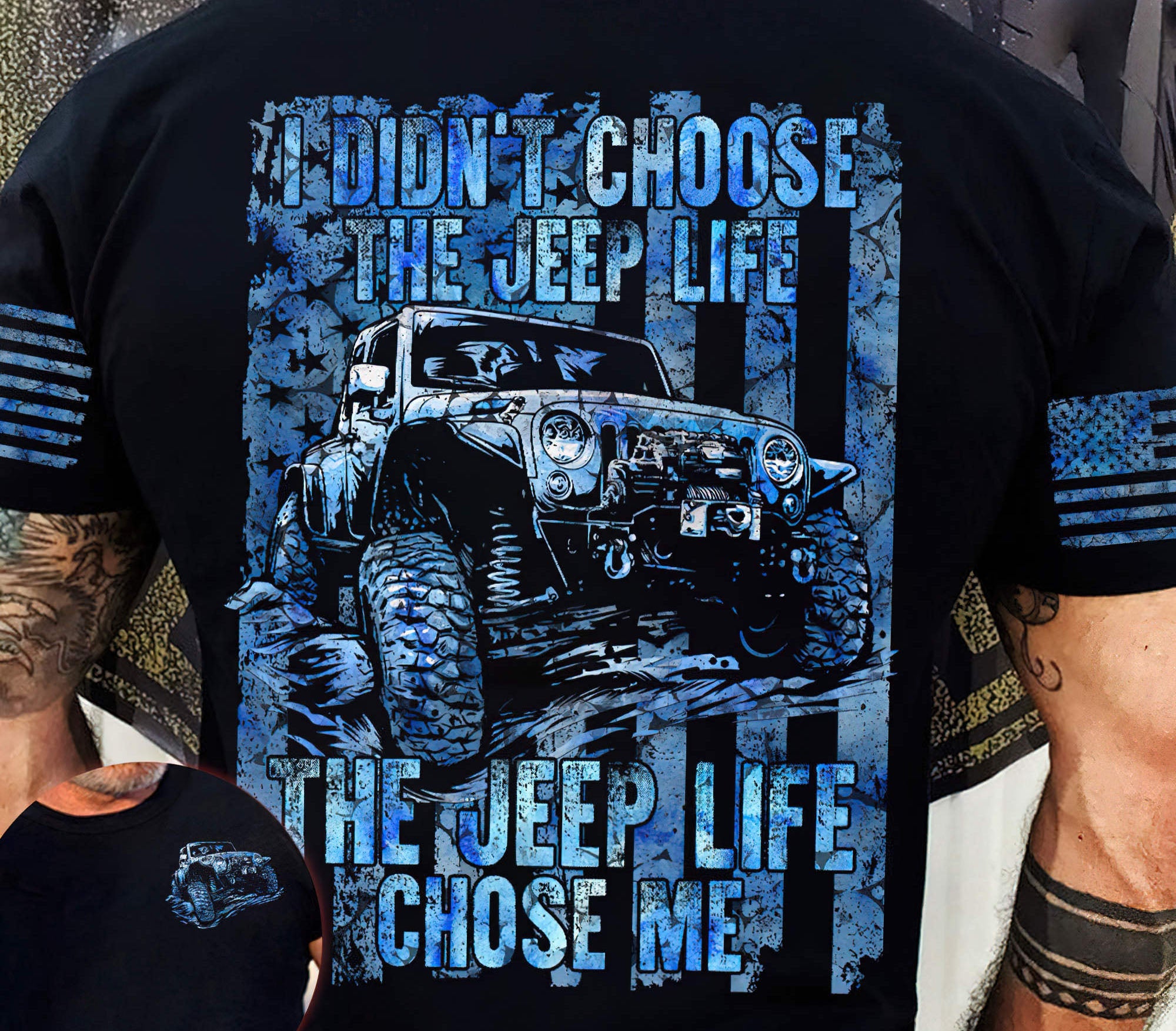 jeep-life-chose-me-blue-flag-t-shirt