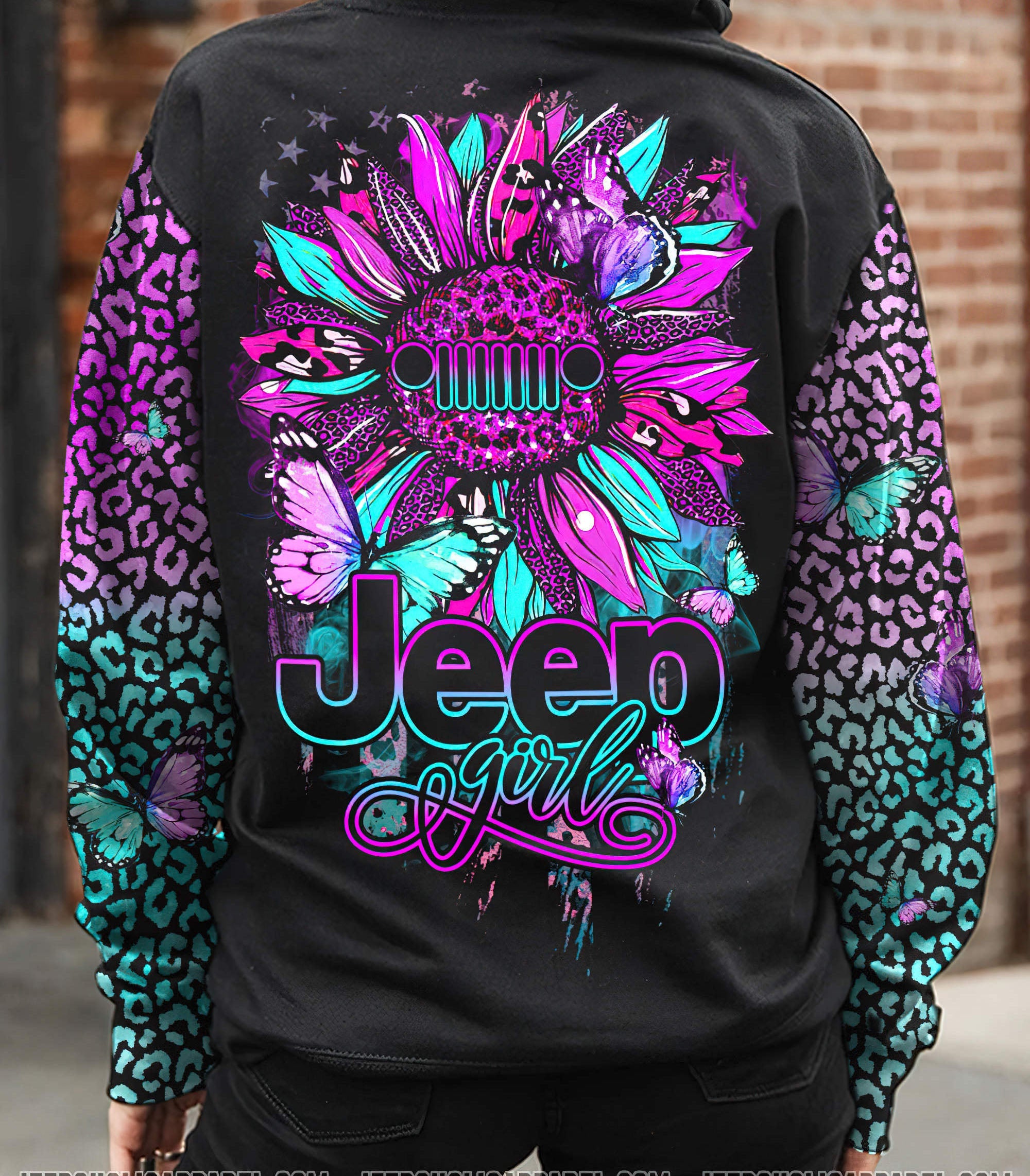 leopard-sunflower-jeep-girl-3-hoodie