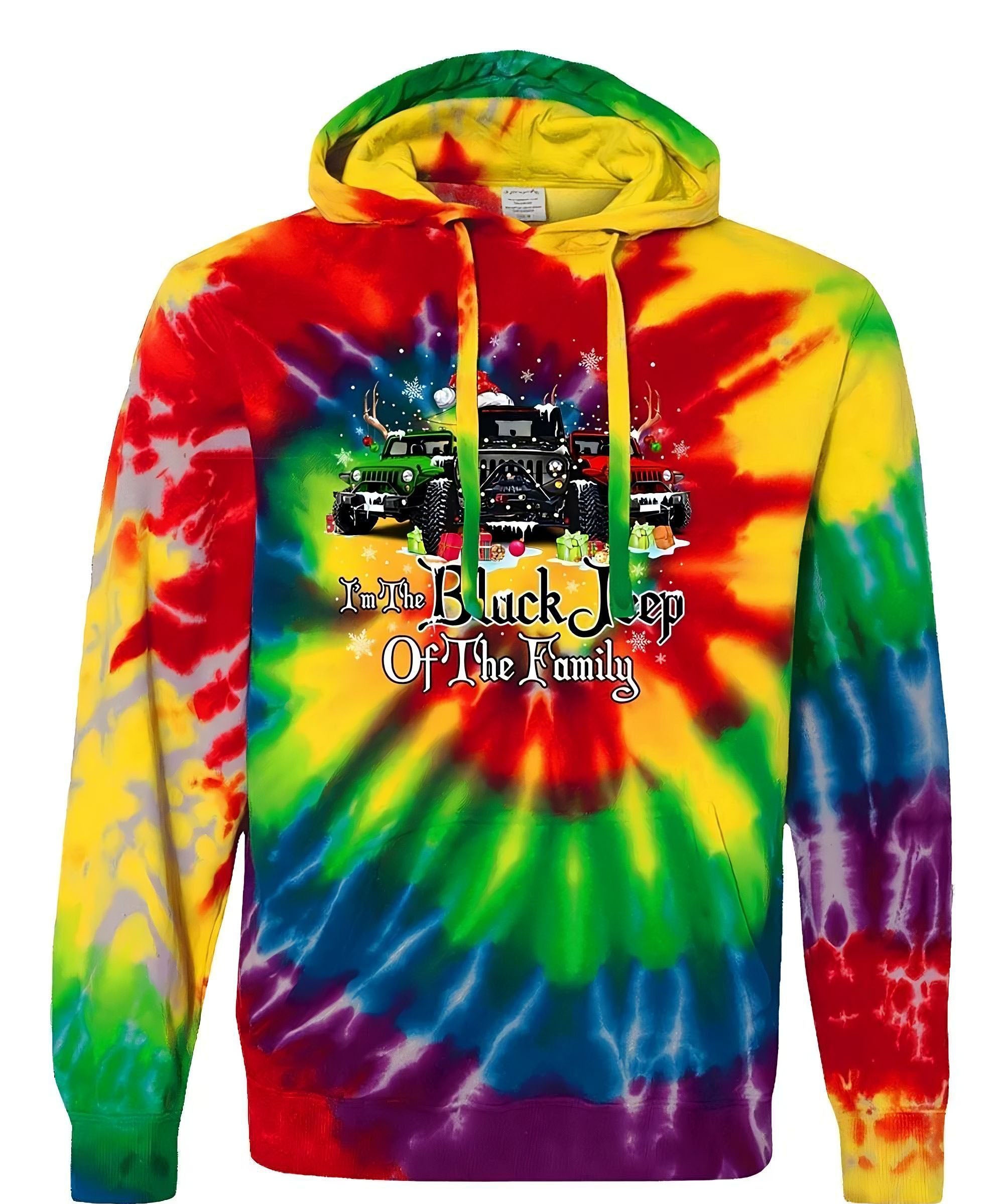 im-the-black-jeep-of-the-family-christmas-tie-dye-hoodie