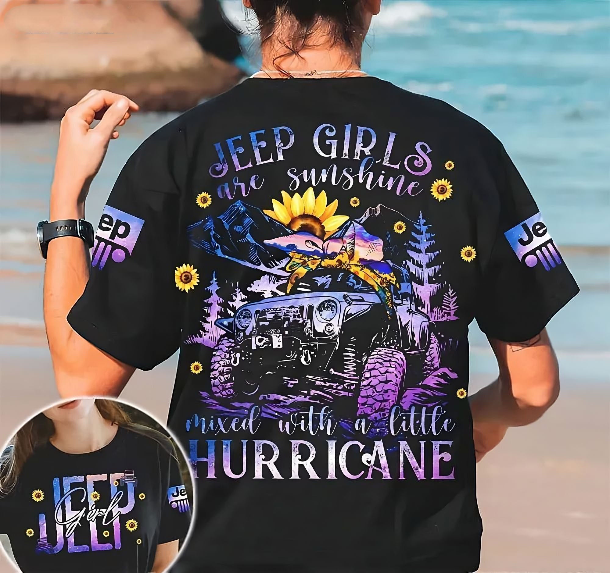 jeep-girls-are-sunshine-sunflower-purple-all-over-print-t-shirt