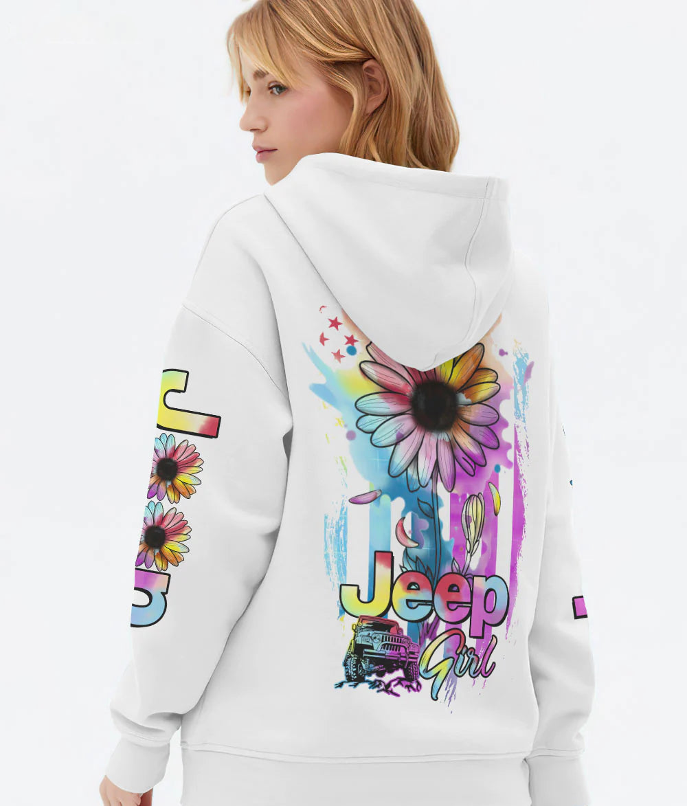 jeep-girl-watercolor-daisy-hoodie