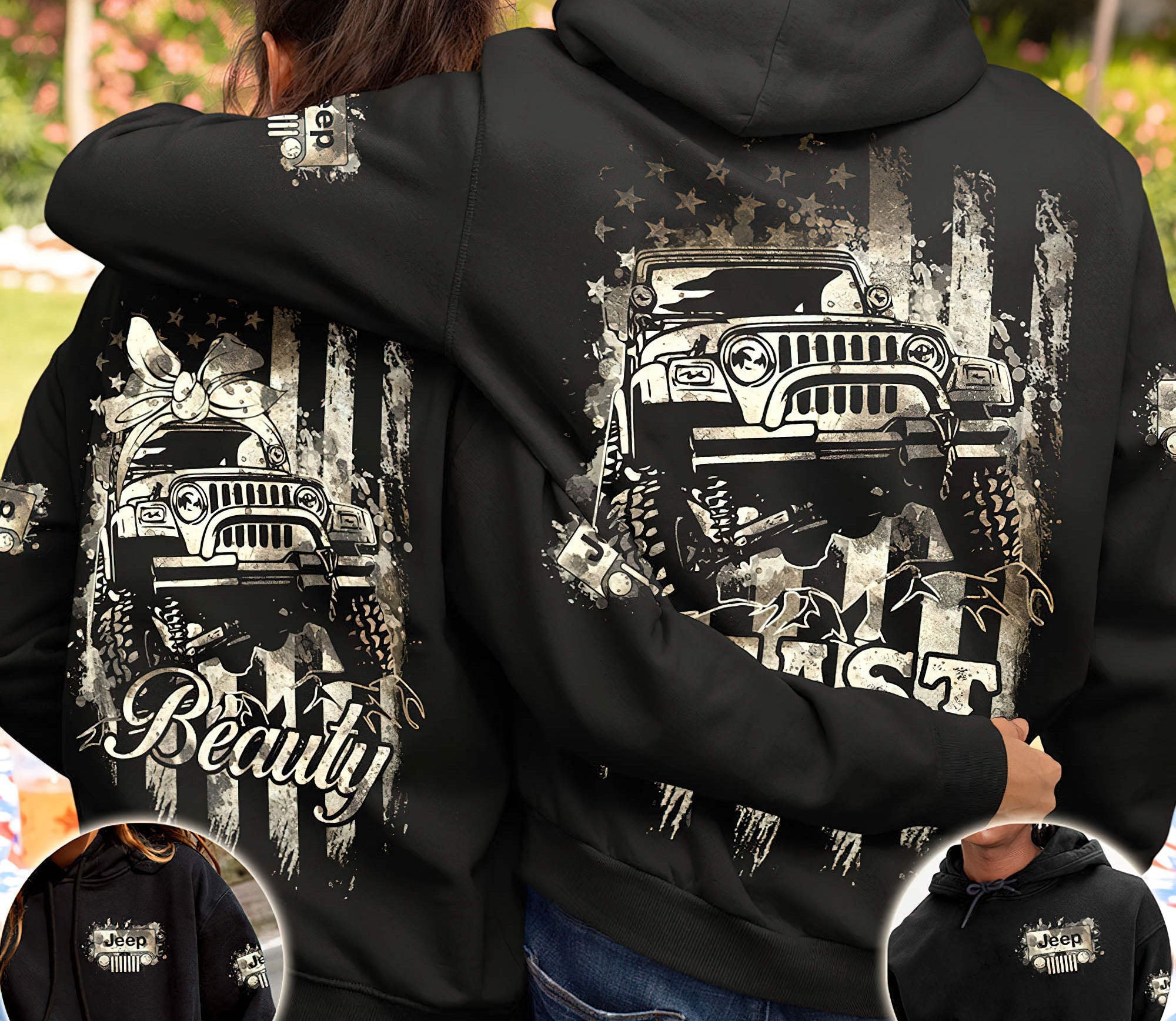 jeep-couple-beast-beauty-hoodie