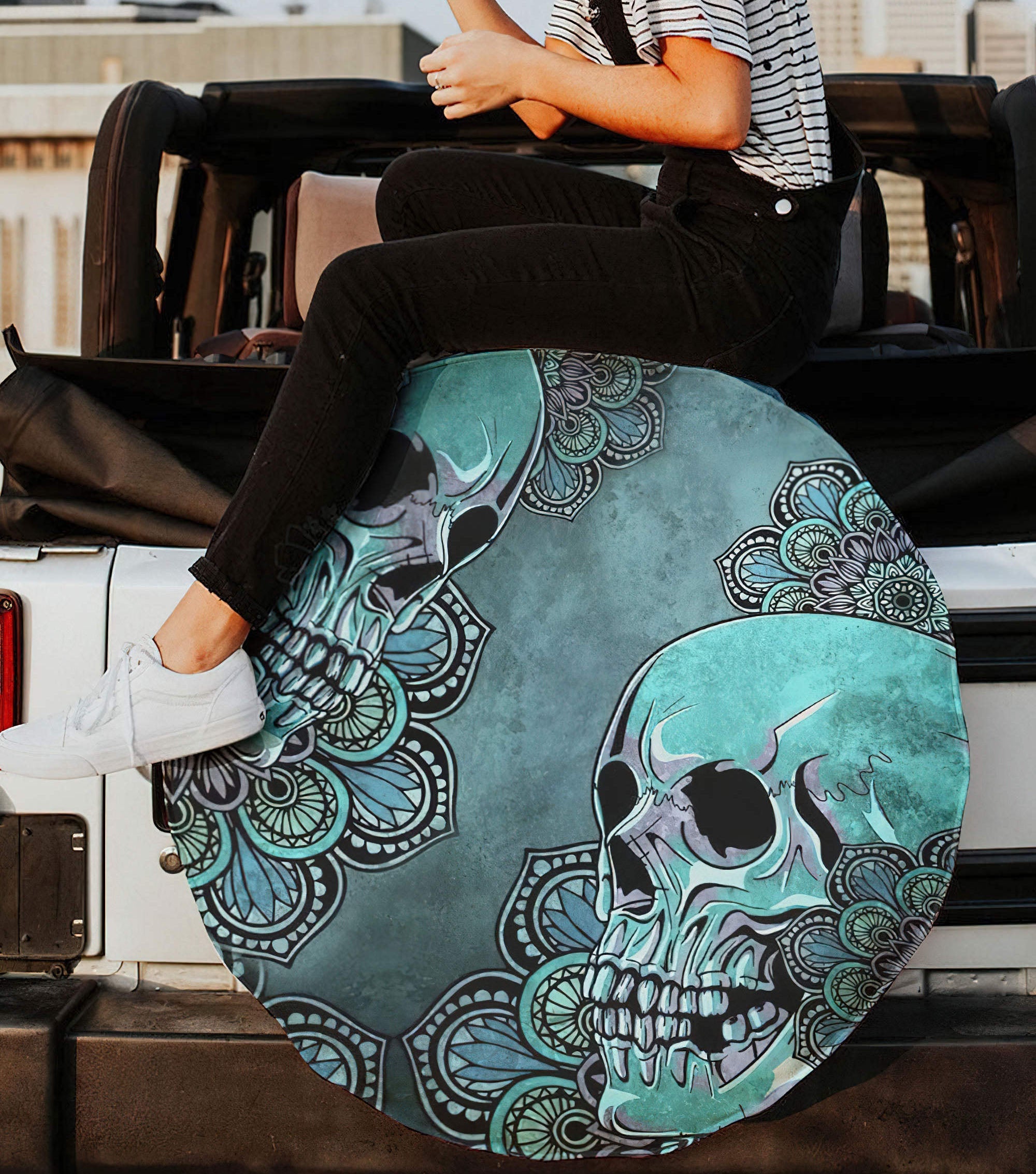 skull-mandala-flower-automotive-spare-tire-cover