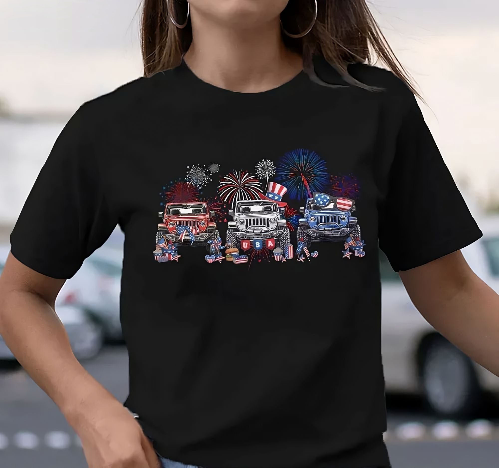 red-white-and-blue-jeep-1-sided-t-shirt