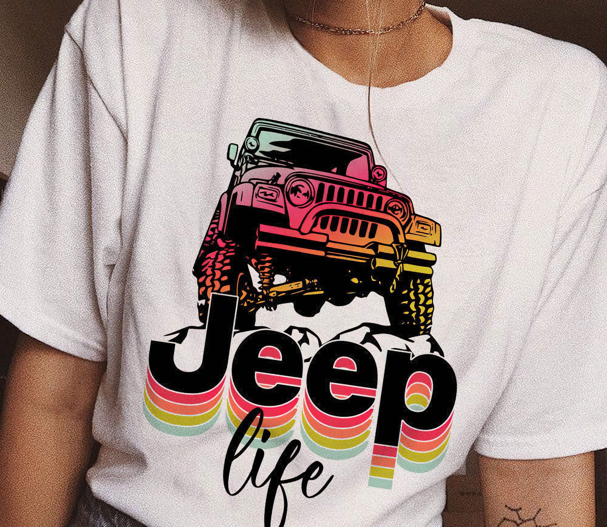 jeep-retro-beach-color-1-sided-t-shirt