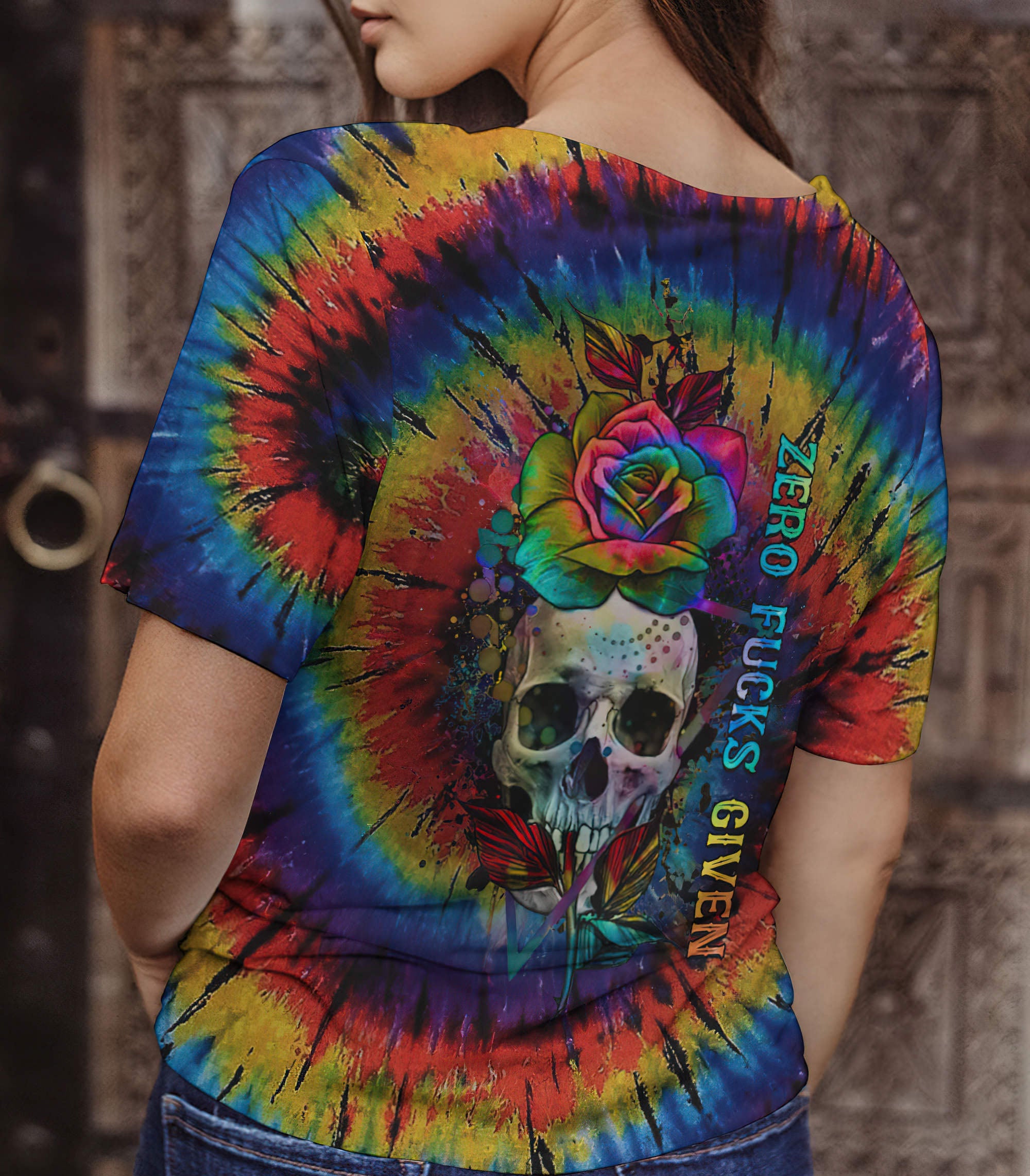 zero-fcks-given-tie-dye-all-over-print-women-v-neck-t-shirt