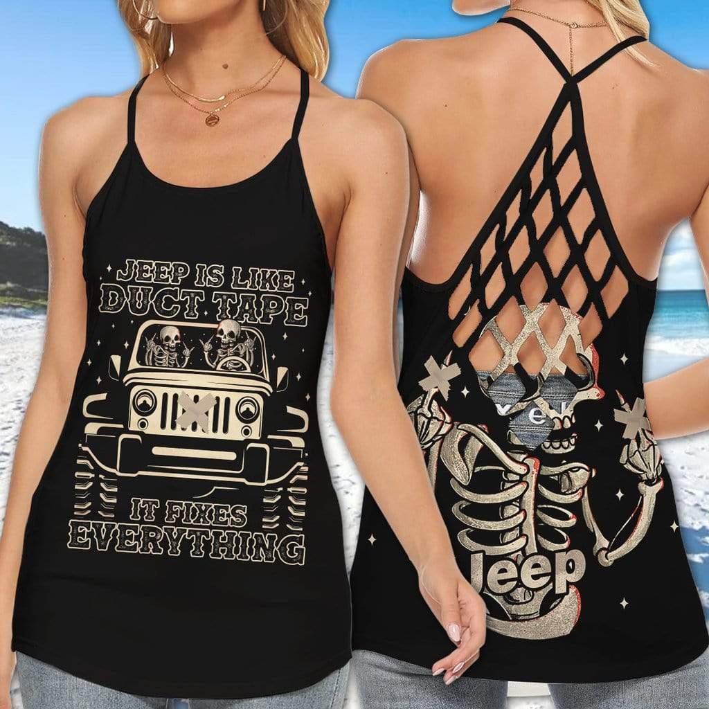 jeep-is-like-duct-tape-skull-hoodie-cross-tank-top-legging-3d