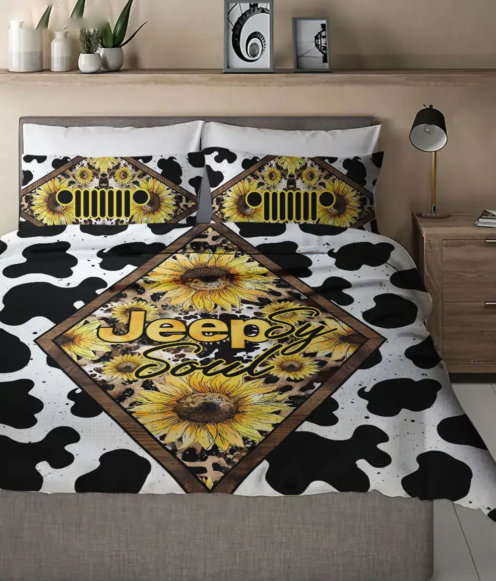 jeepsy-soul-sunflower-cowhide-bedding-set