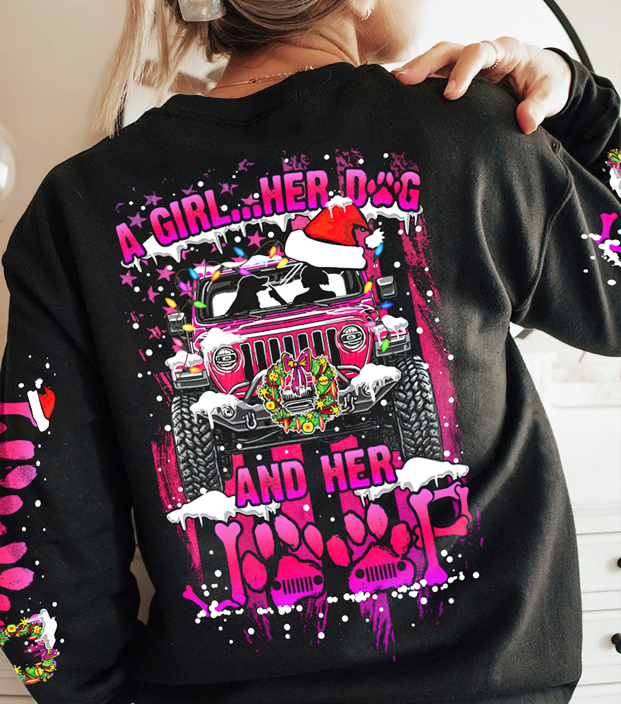 a-girl-her-dog-and-her-jeep-christmas-sweatshirt