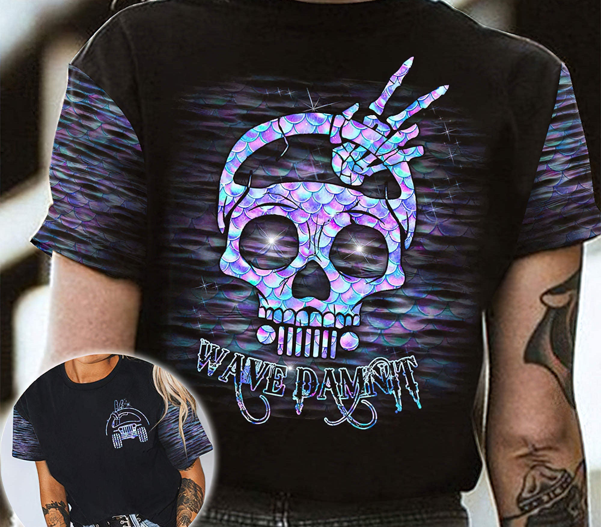 skull-jeep-wave-t-shirt