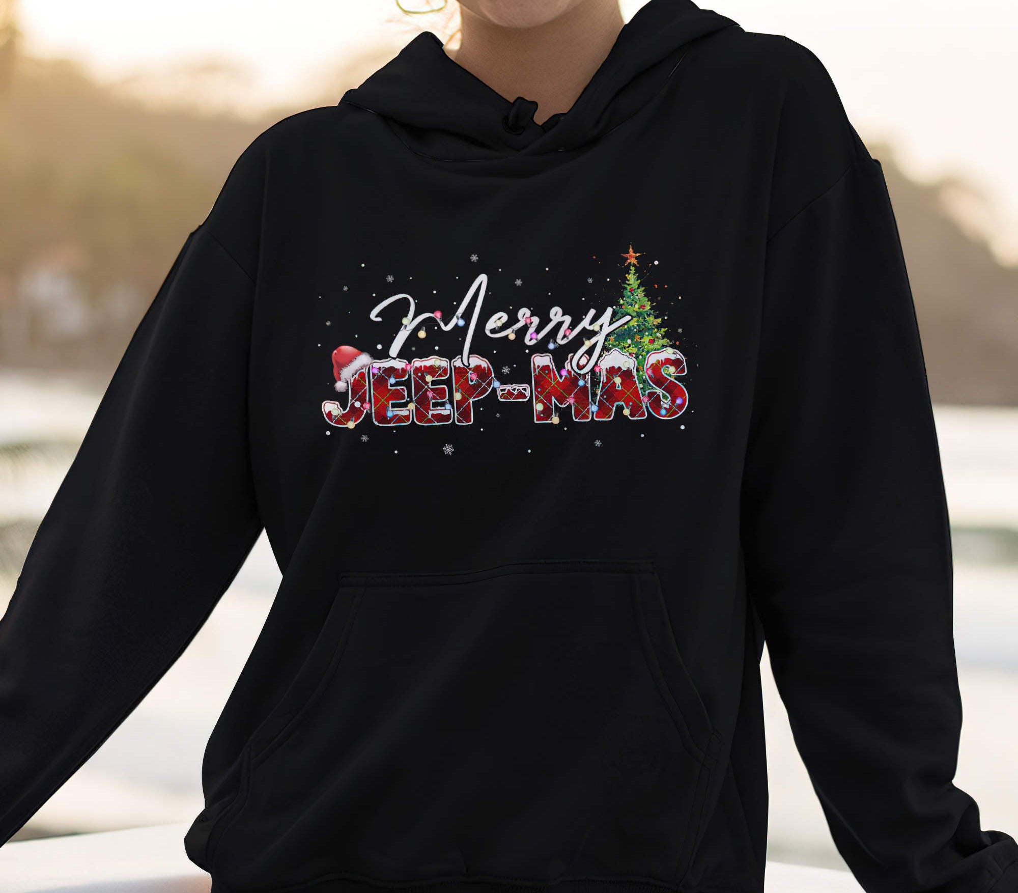 merry-jeep-mas-text-lights-1-sided-hoodie