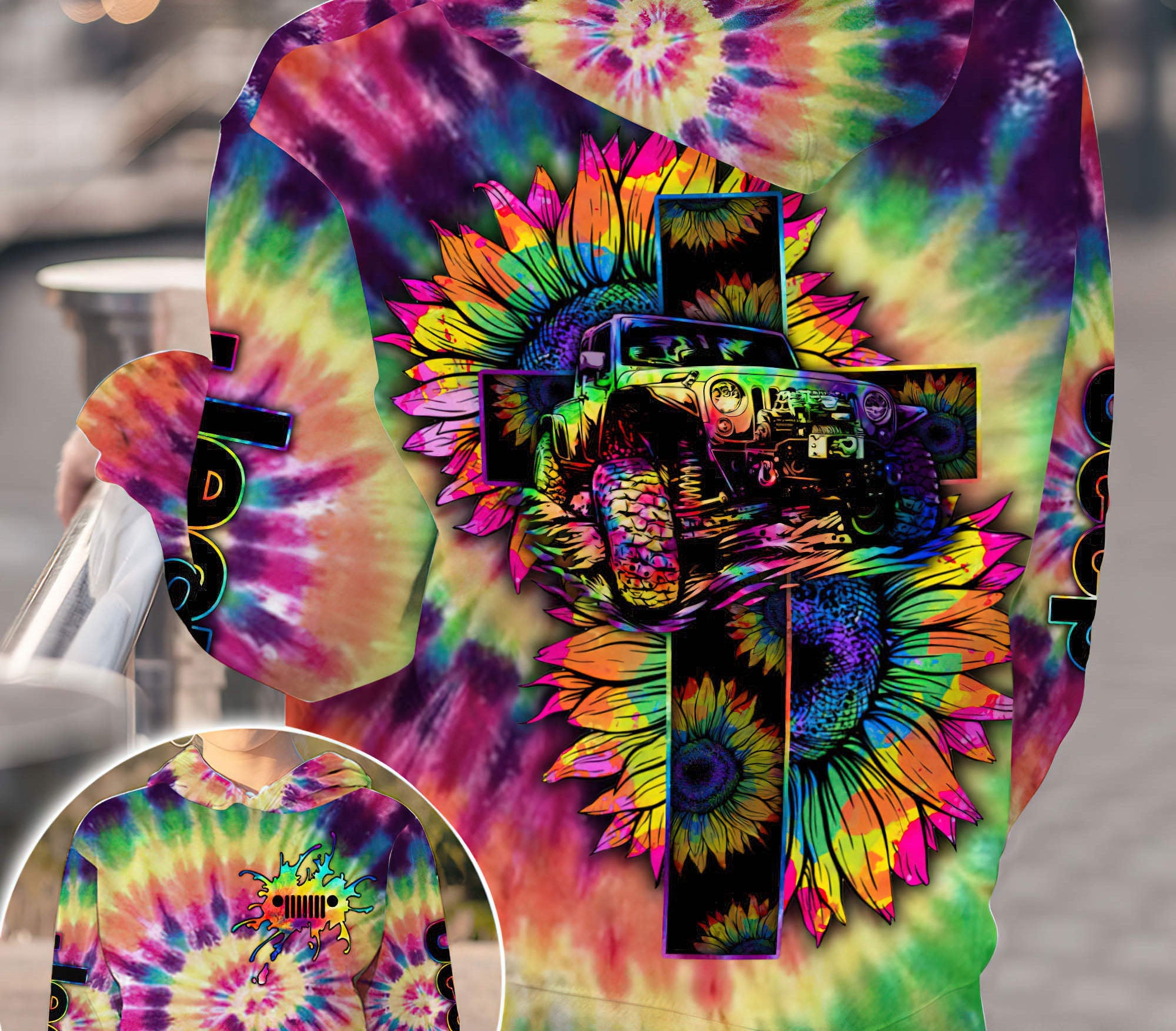 cross-sunflower-jeep-tie-dye-hoodie