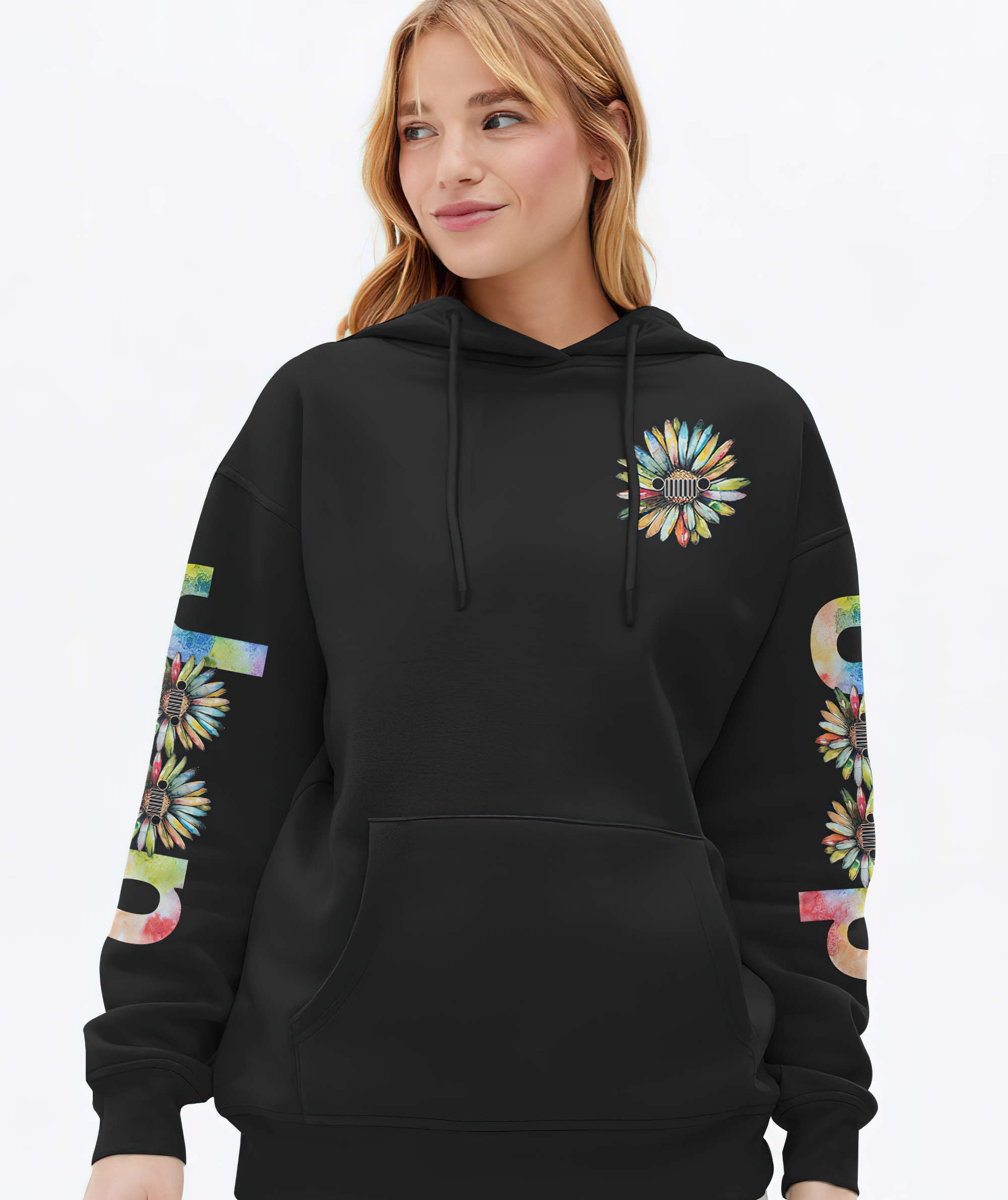 jeep-girl-daisy-painting-flag-hoodie