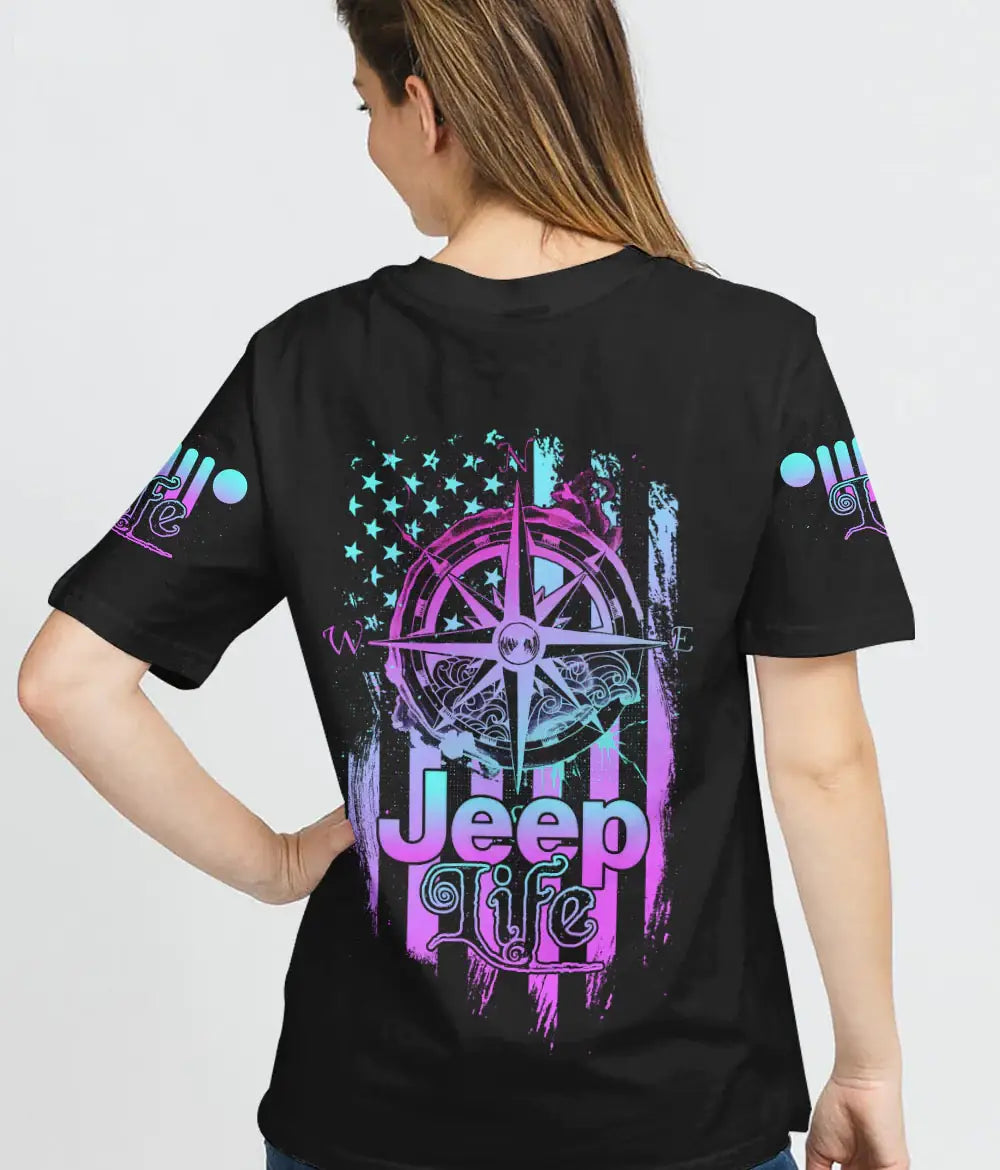 jeep-life-compass-teal-and-purple-flag-t-shirt