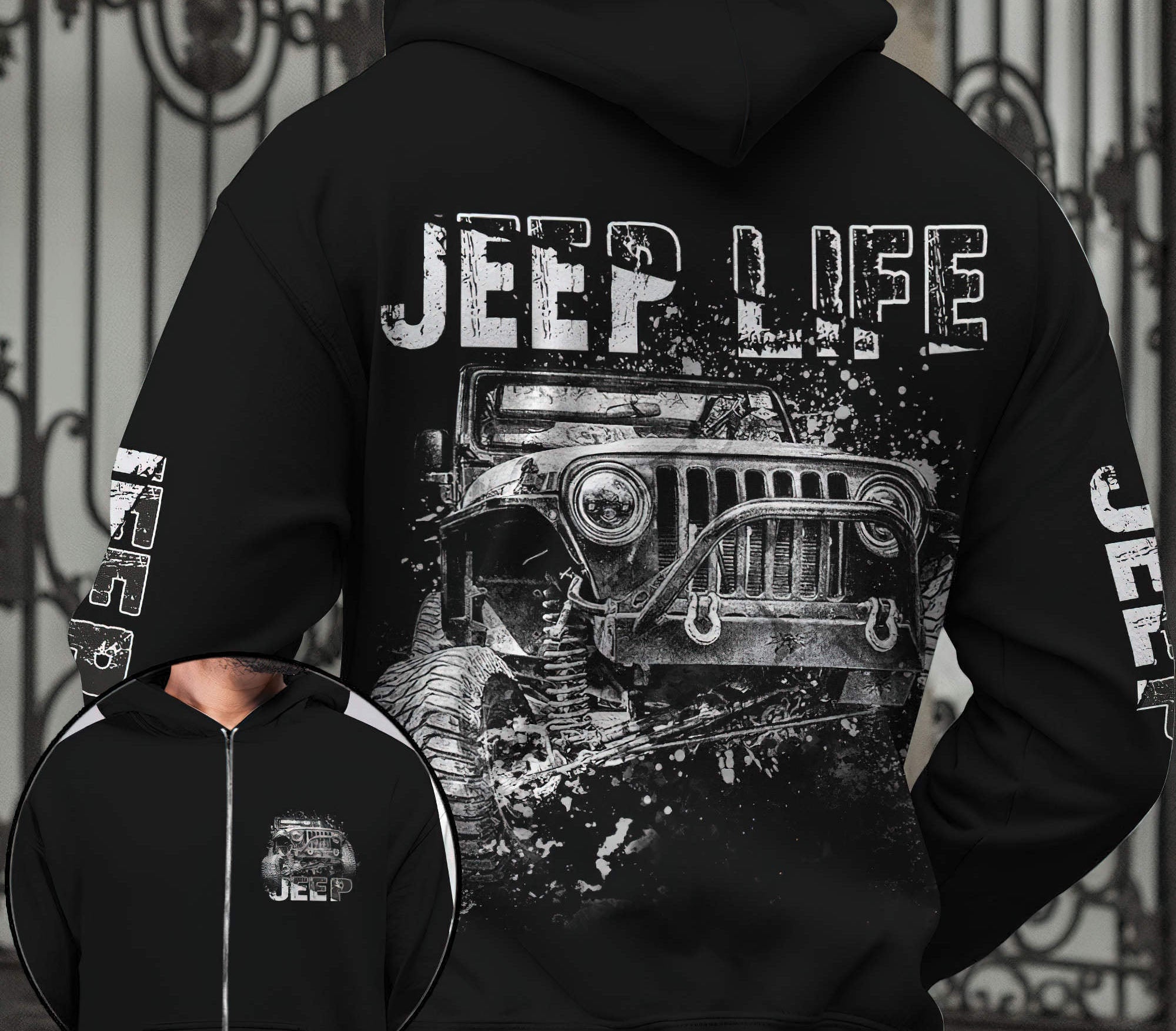 jeep-life-half-text-bw-hoodie