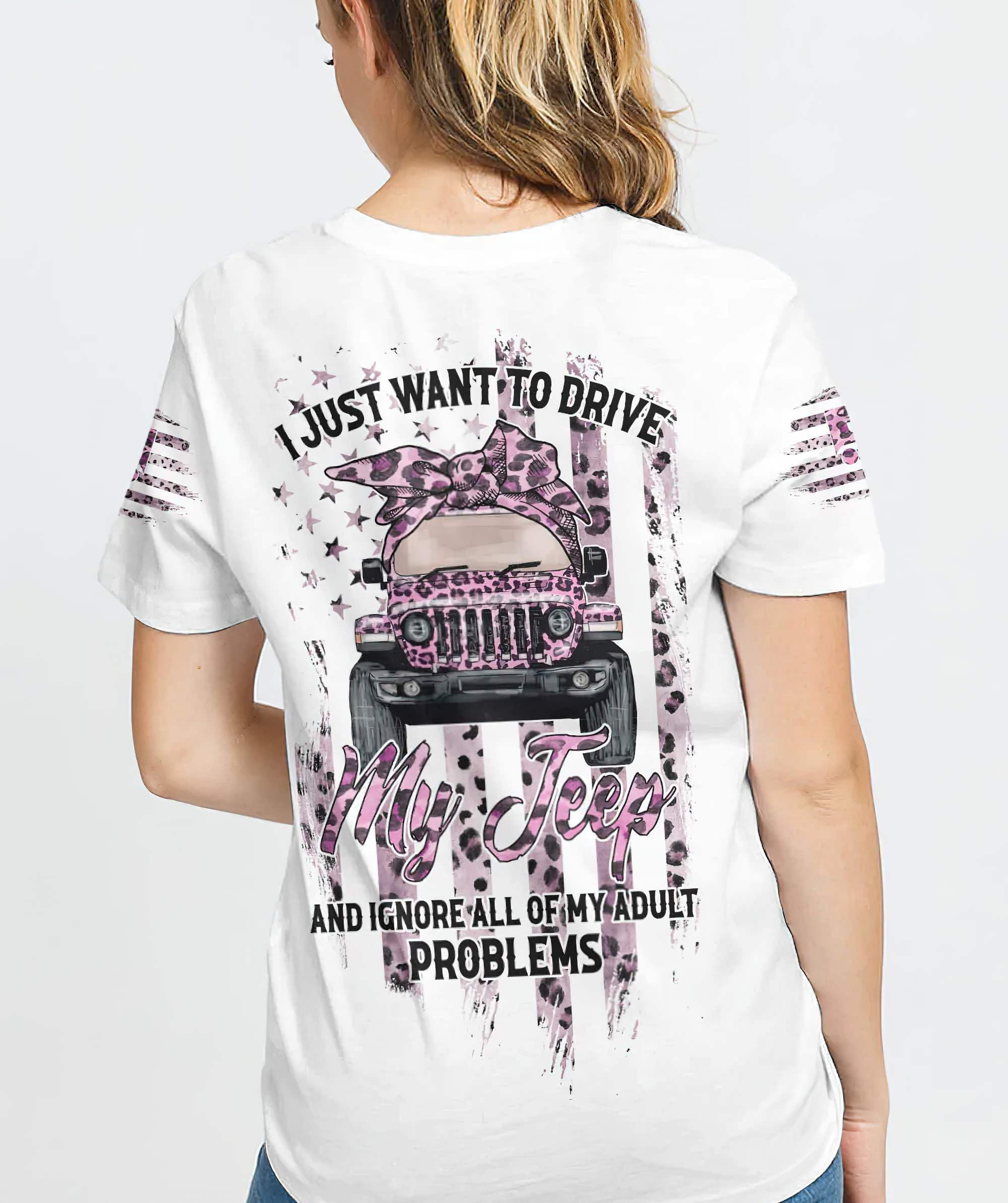 i-just-want-to-drive-my-jeep-leopard-flag-t-shirt