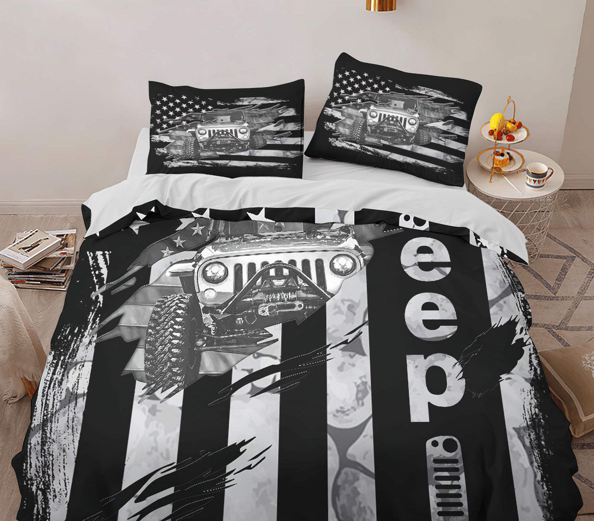 jeep-scratch-flag-bedding-set