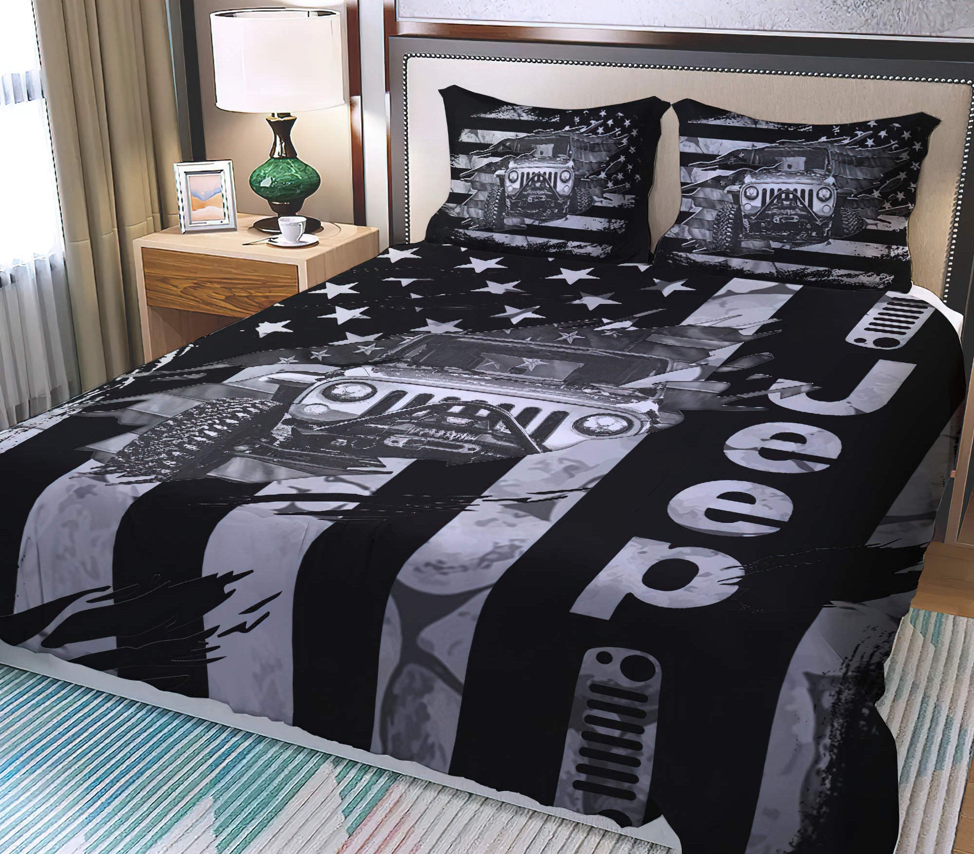 jeep-scratch-flag-bedding-set