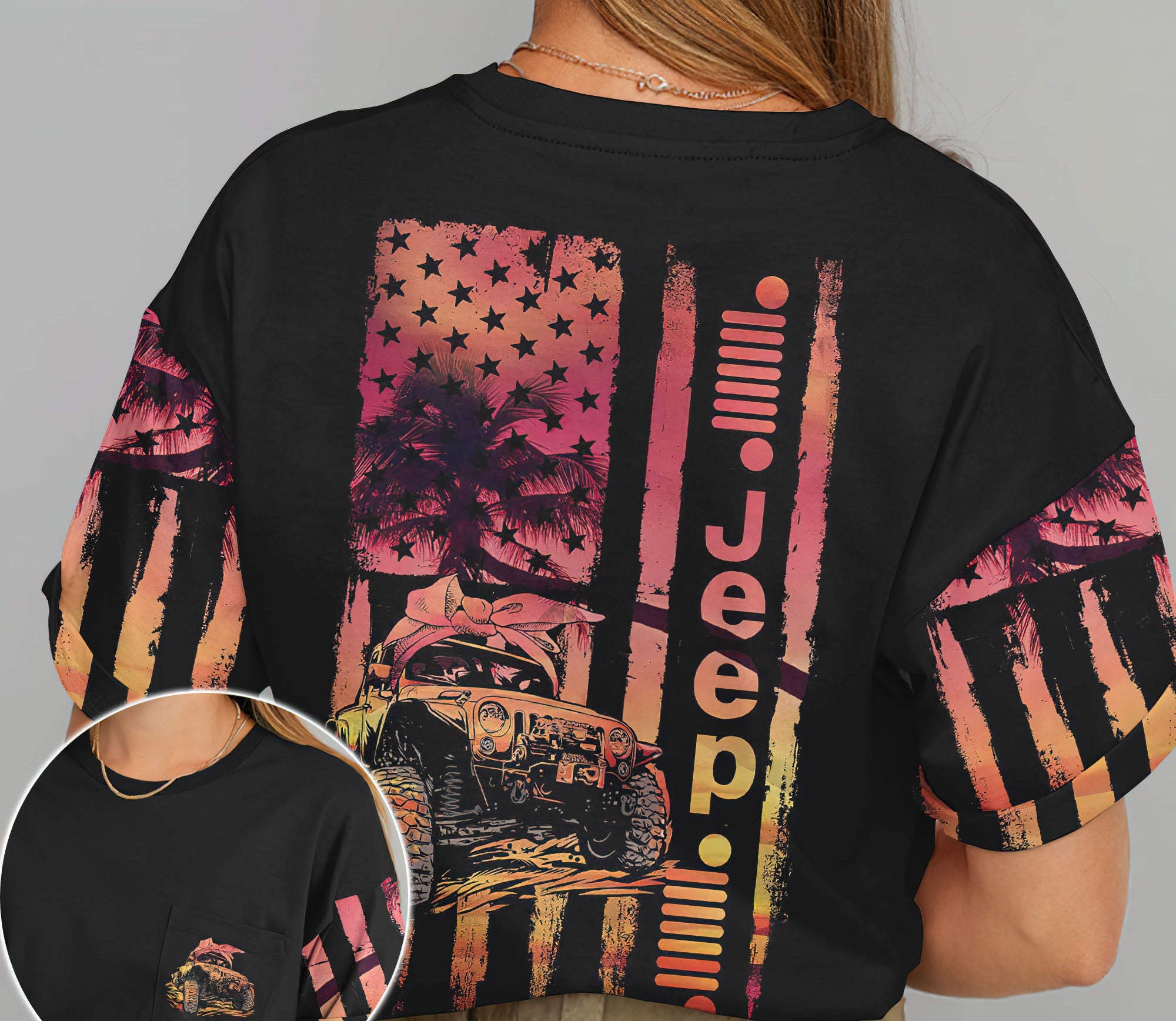 jeep-sunset-beach-flag-t-shirt