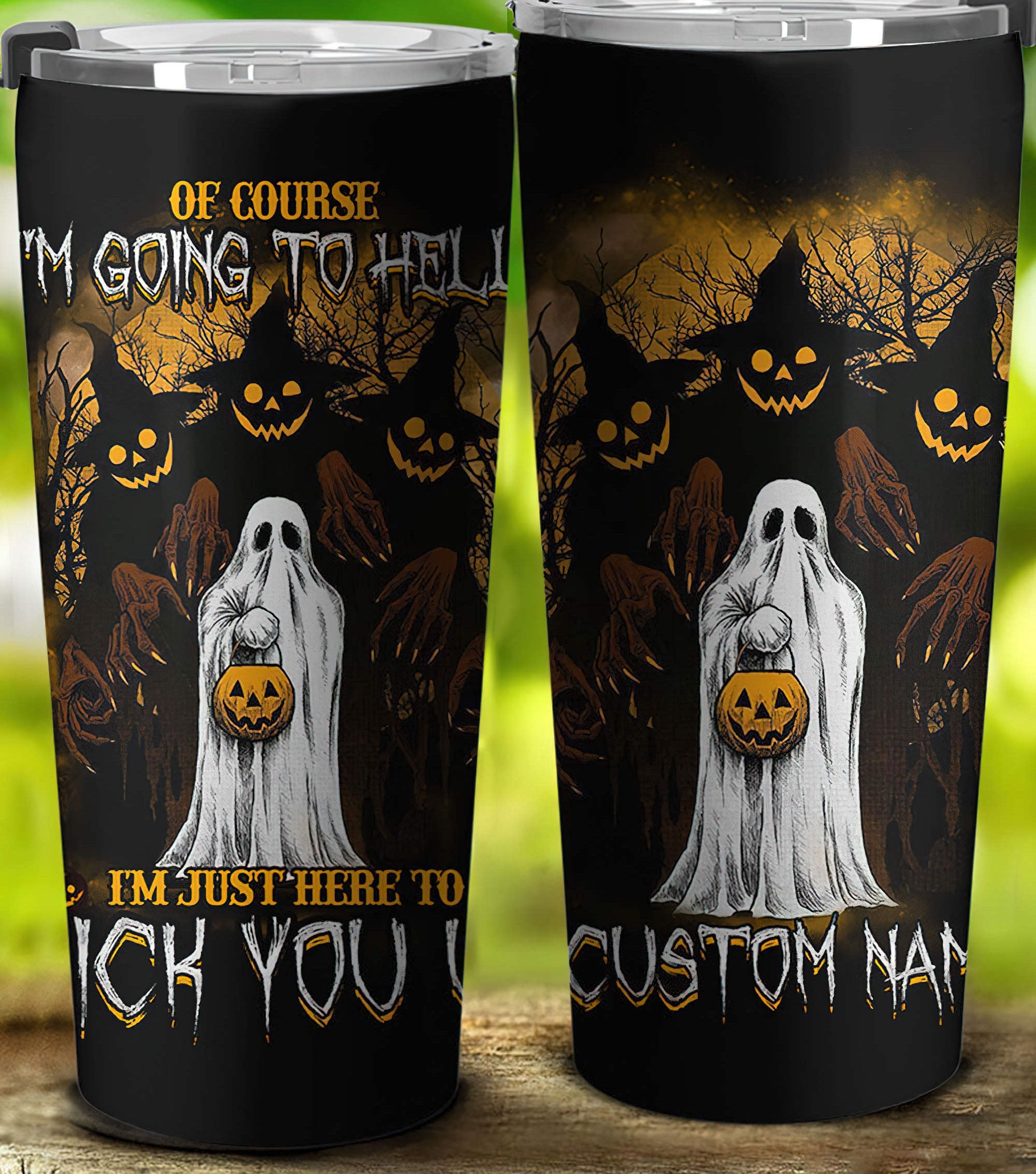 Personalized Of Course I'm Going To Hell Skull Tumbler Tumbler