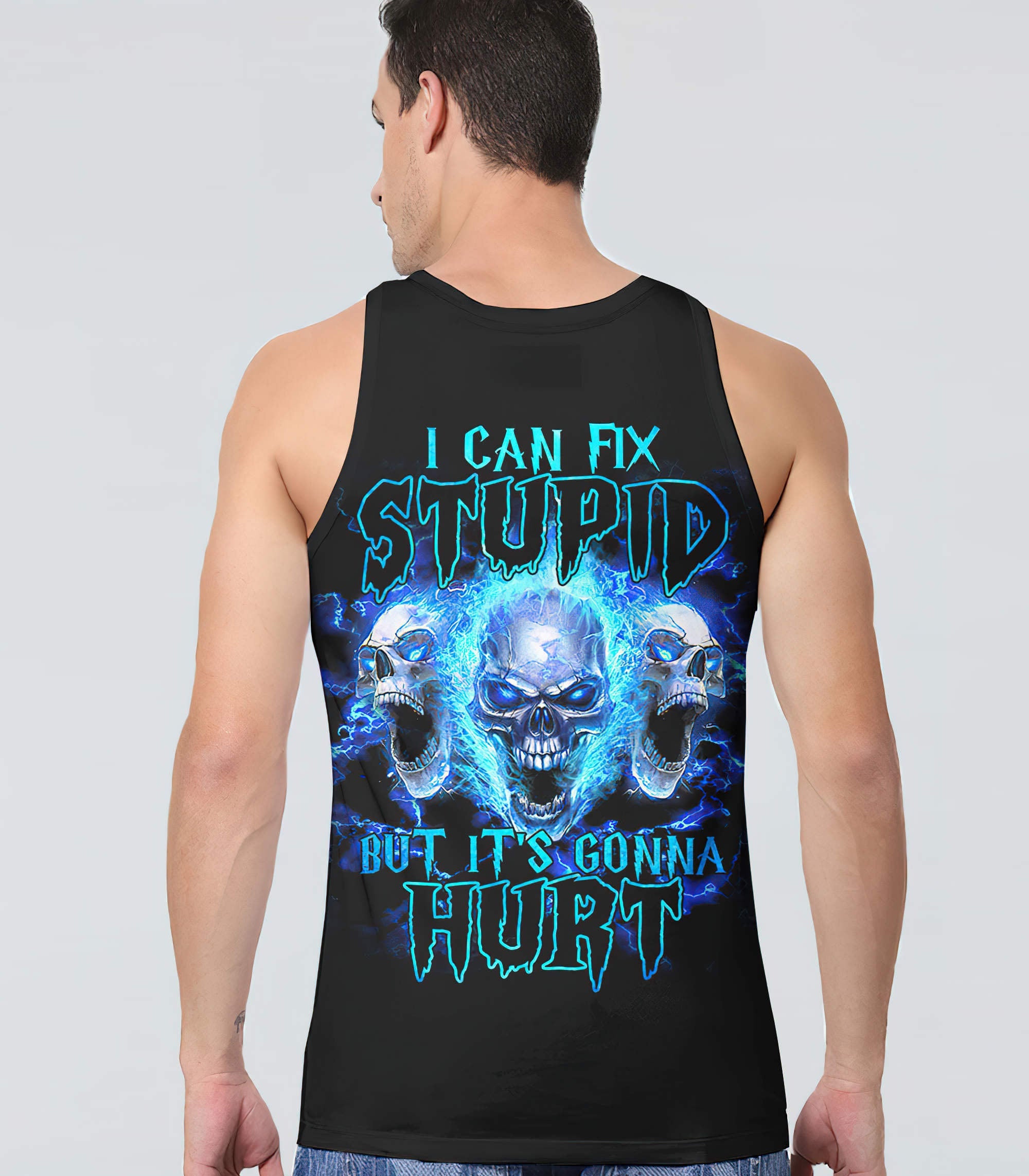 i-can-fix-stupid-3-fire-skull-all-over-print-tank-top