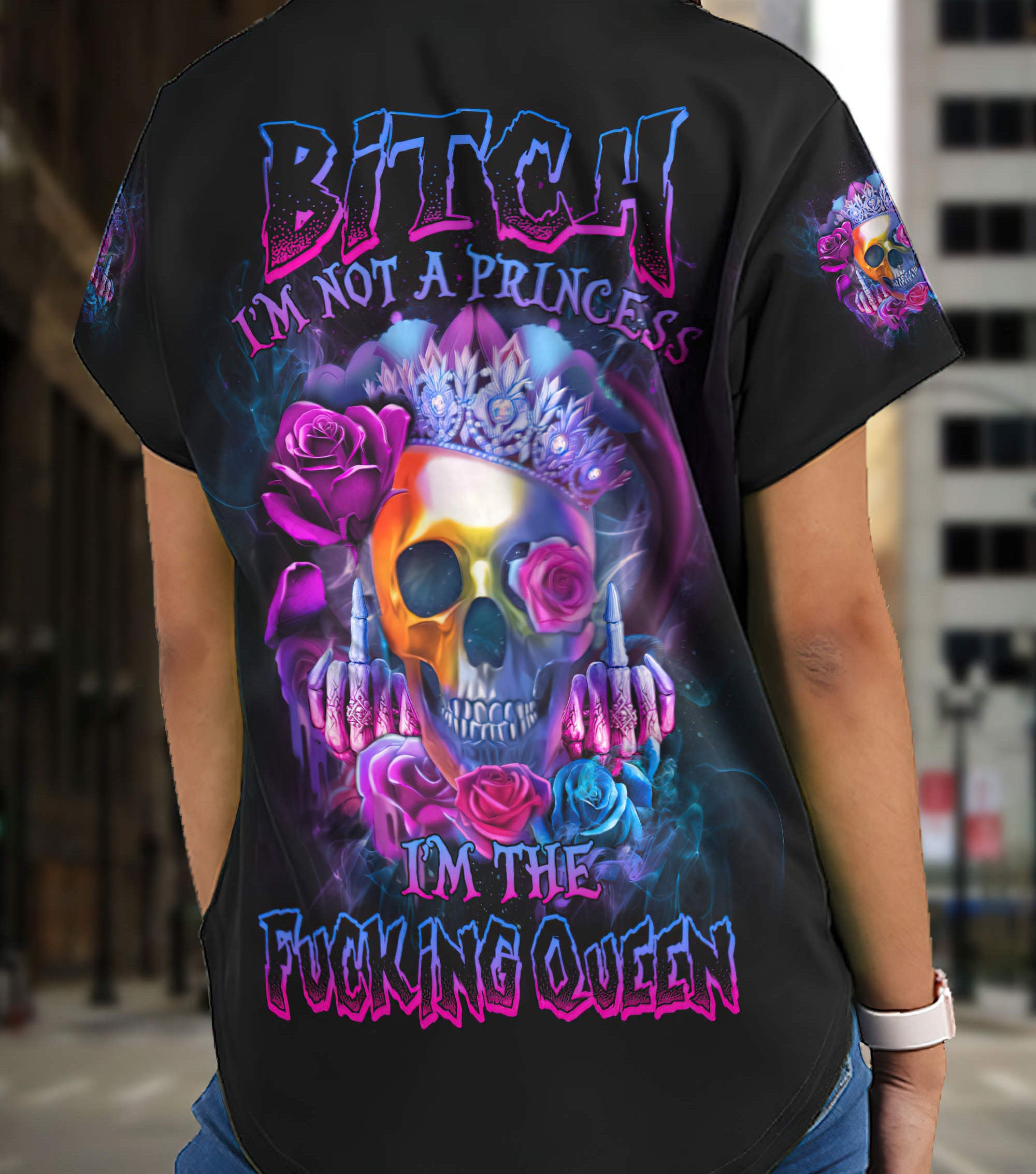 im-the-fking-queen-rose-skull-baseball-jersey-baseball-jersey