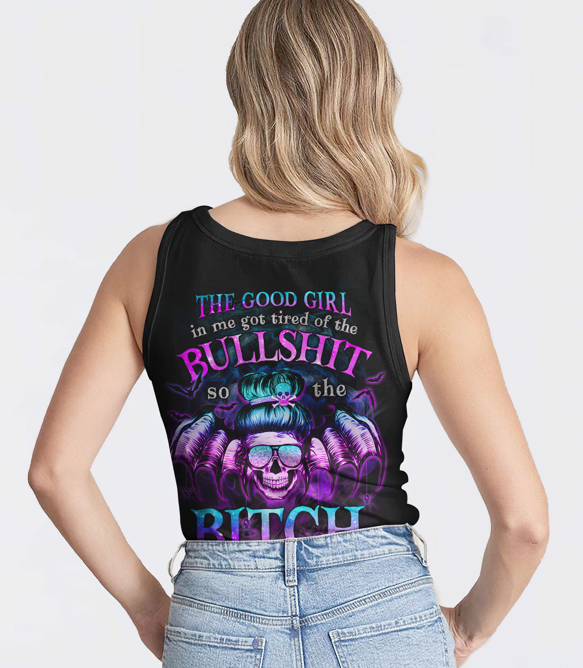 the-good-girl-in-me-got-tired-skull-halloween-all-over-print-tank-top