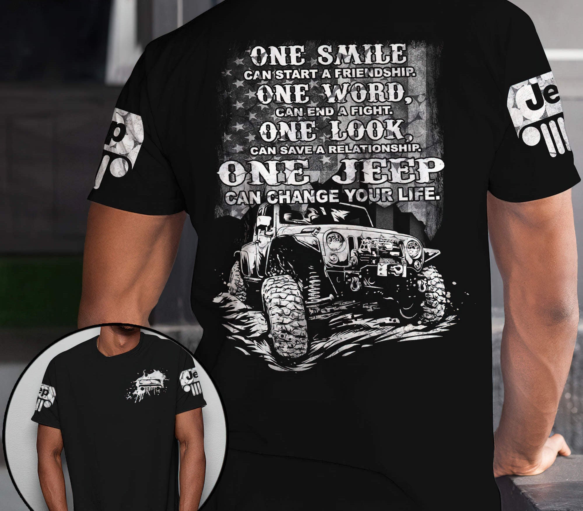 jeep-can-change-your-life-bw-t-shirt