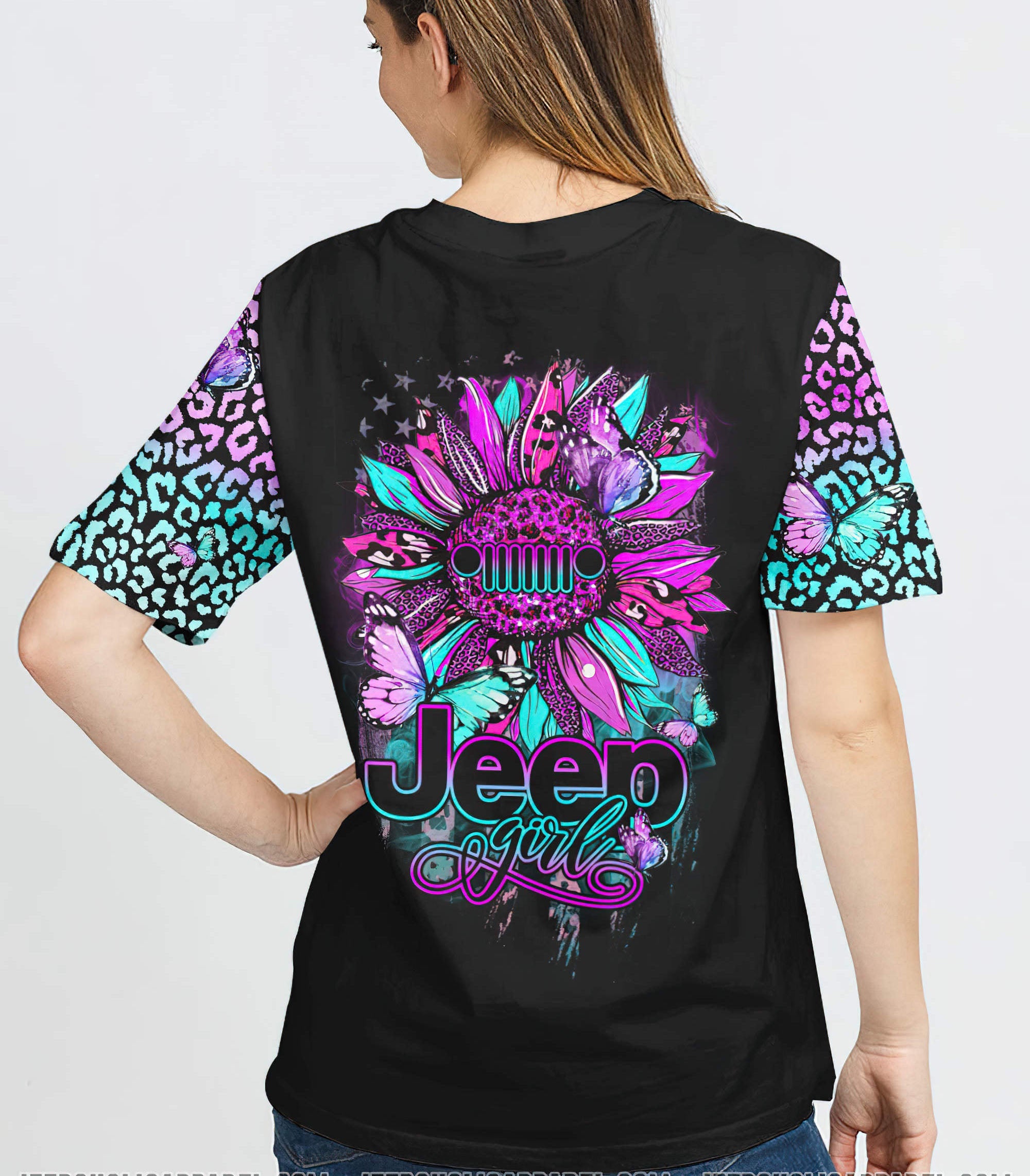 leopard-sunflower-jeep-girl-3-t-shirt