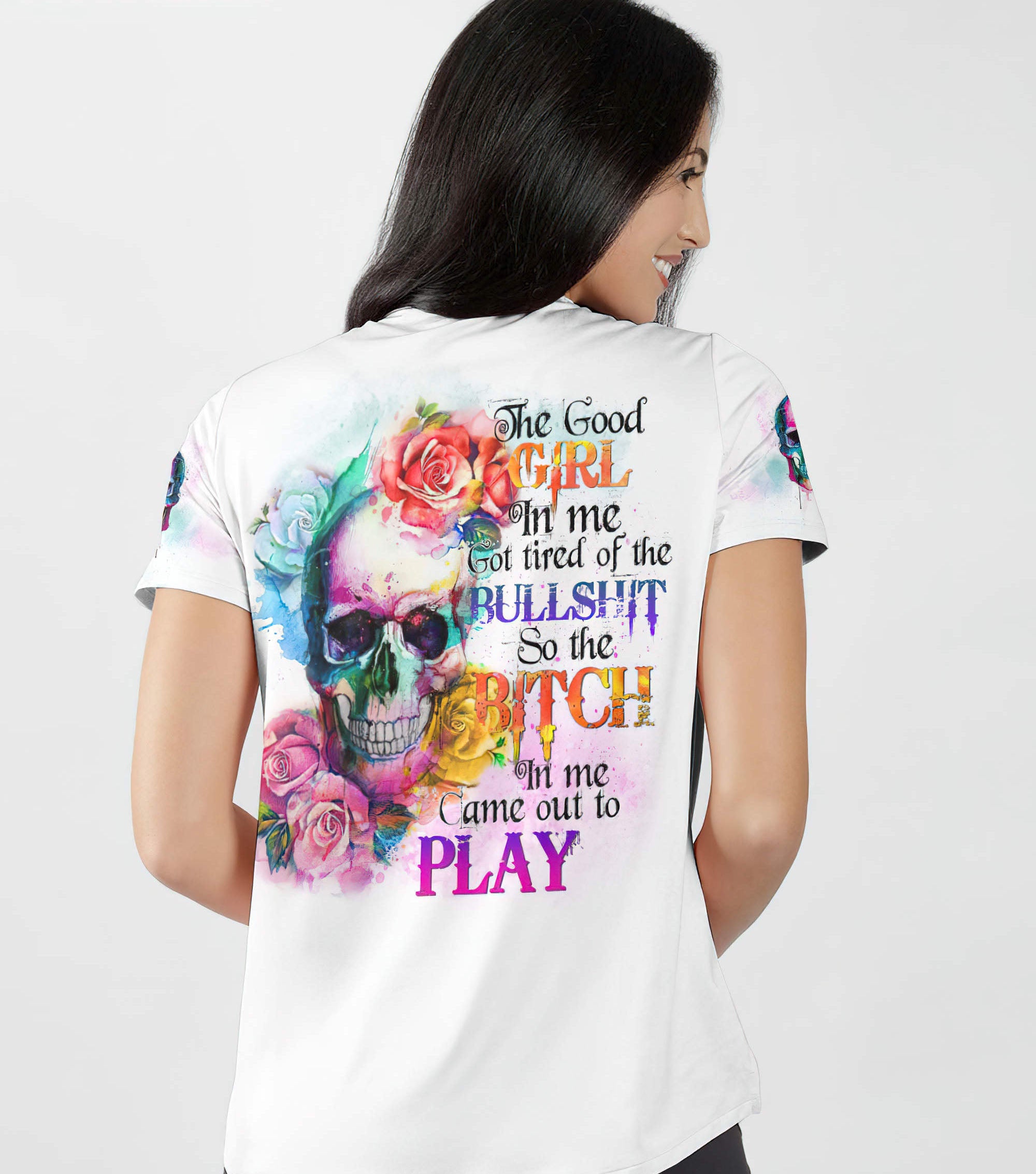 the-good-girl-in-me-watercolor-rose-skull-all-over-print-women-v-neck-t-shirt